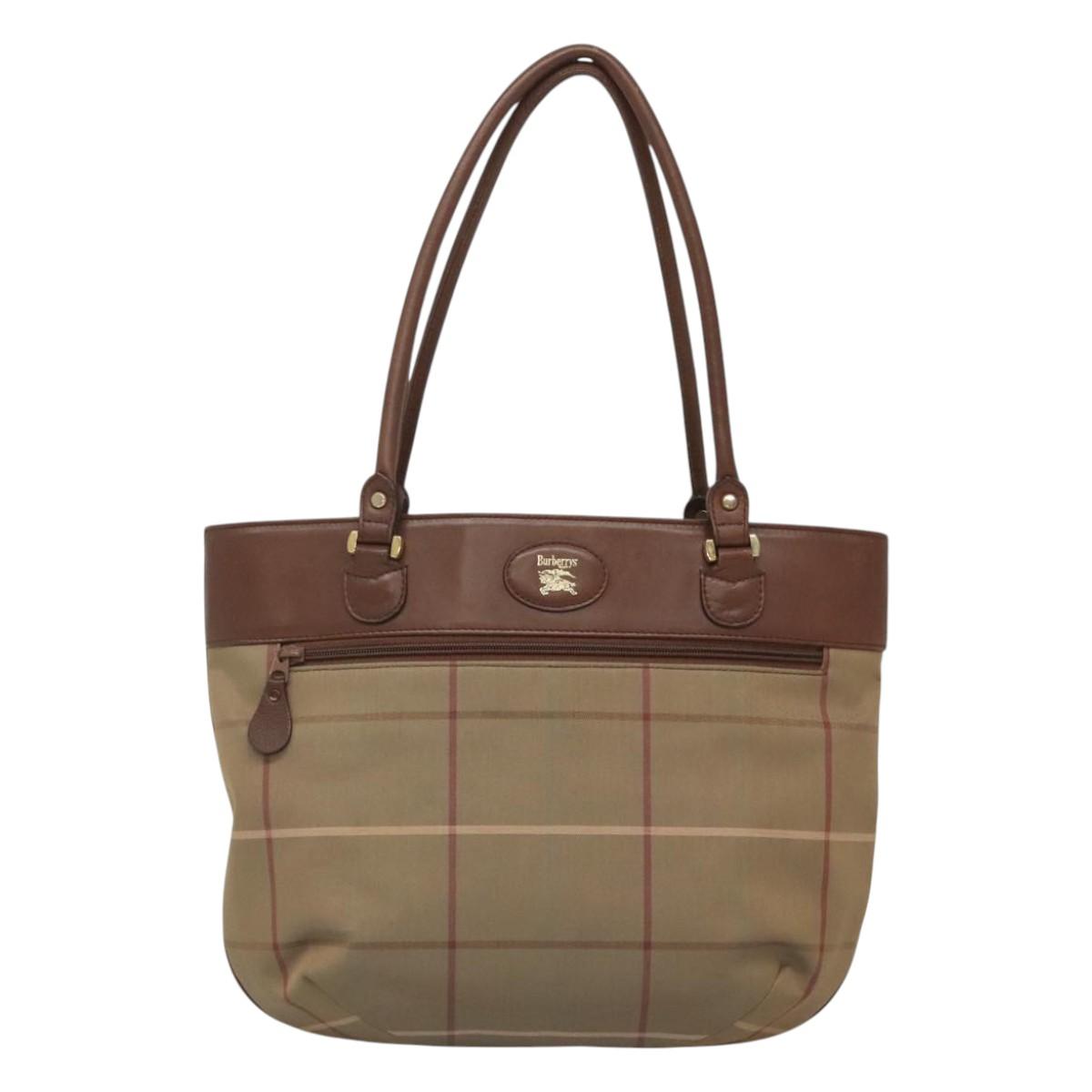 Burberry Nova Check Brown Canvas Shoulder Bag ( )