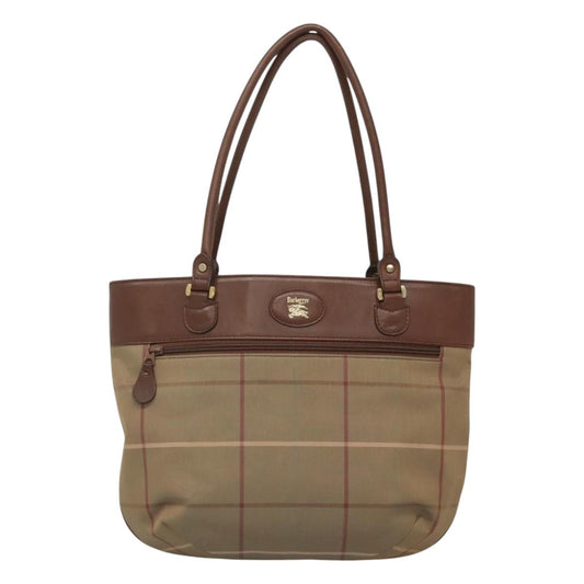 Burberry Nova Check Brown Canvas Shoulder Bag ( )