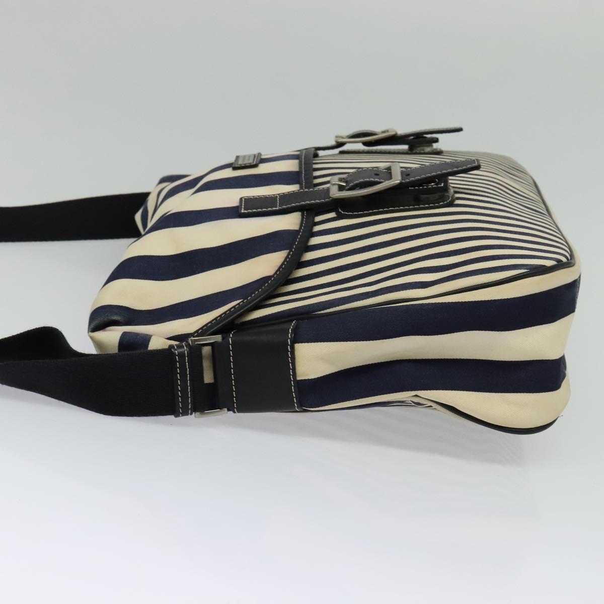 Burberry Black Label White Canvas Shoulder Bag ( )