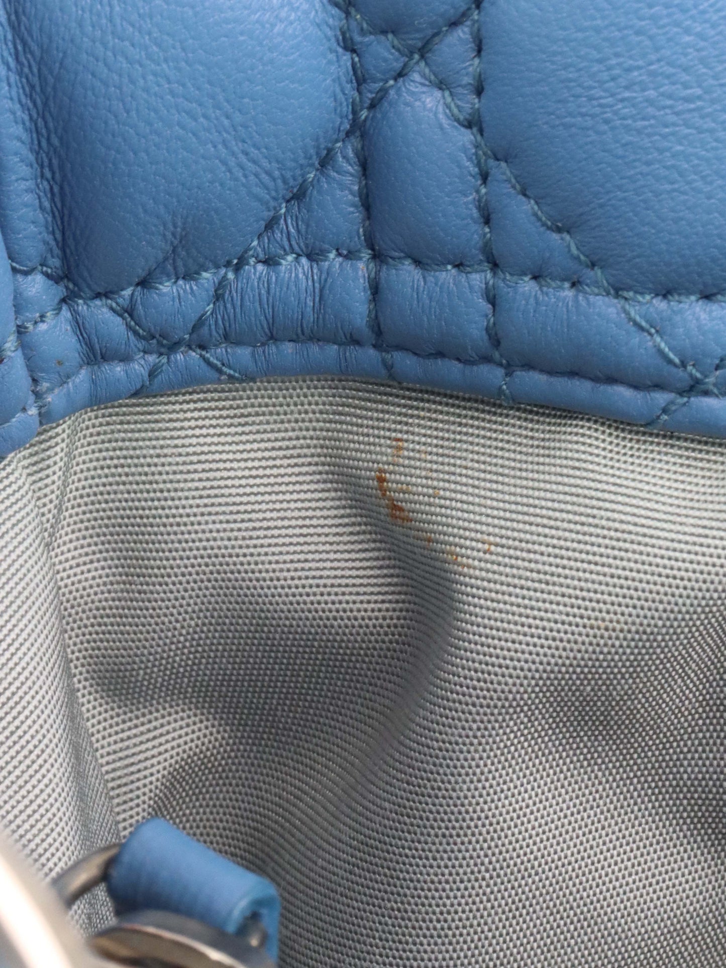 Dior Large Blue Cannage Soft Shopping Tote
