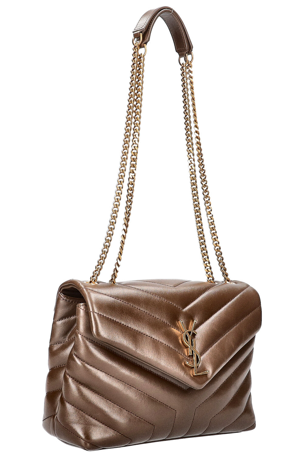 SAINT LAURENT Small Loulou Bag Brown
