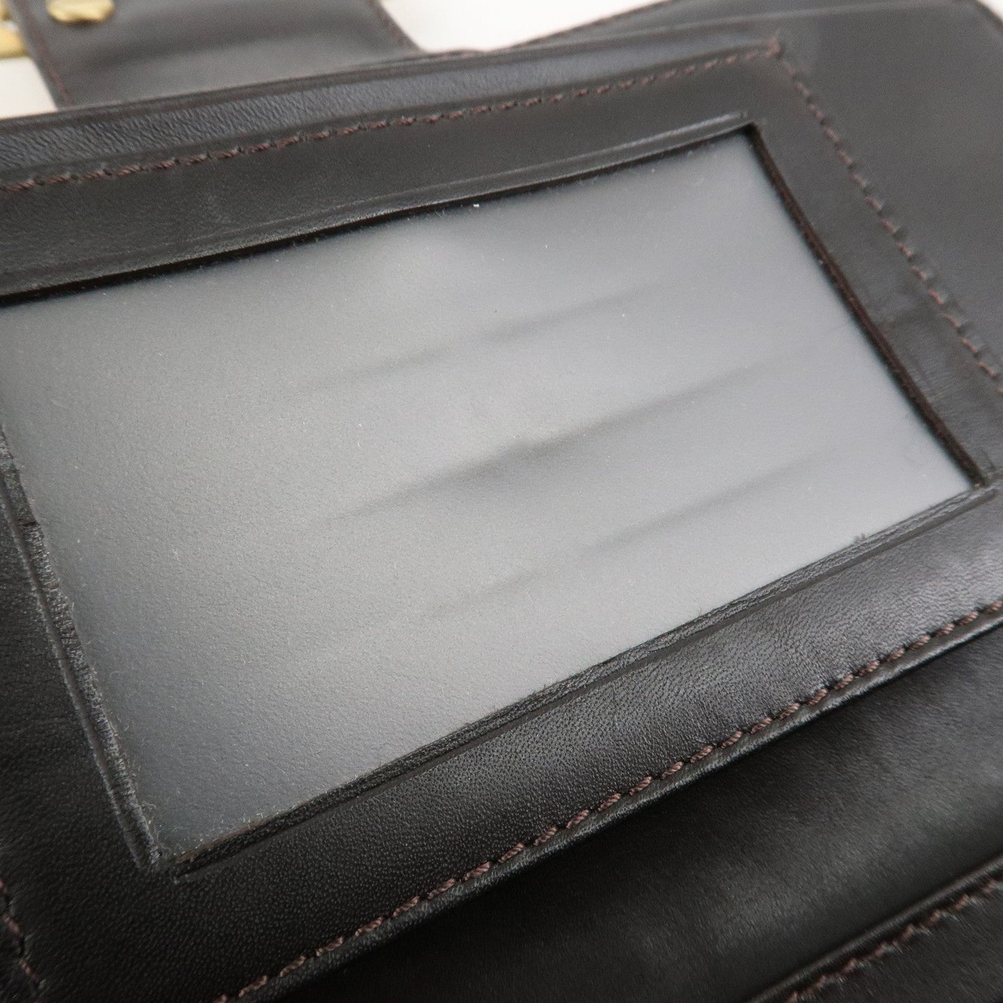 FENDI Zucca Canvas Leather Long Bi-fold Wallet Brown 8M0032