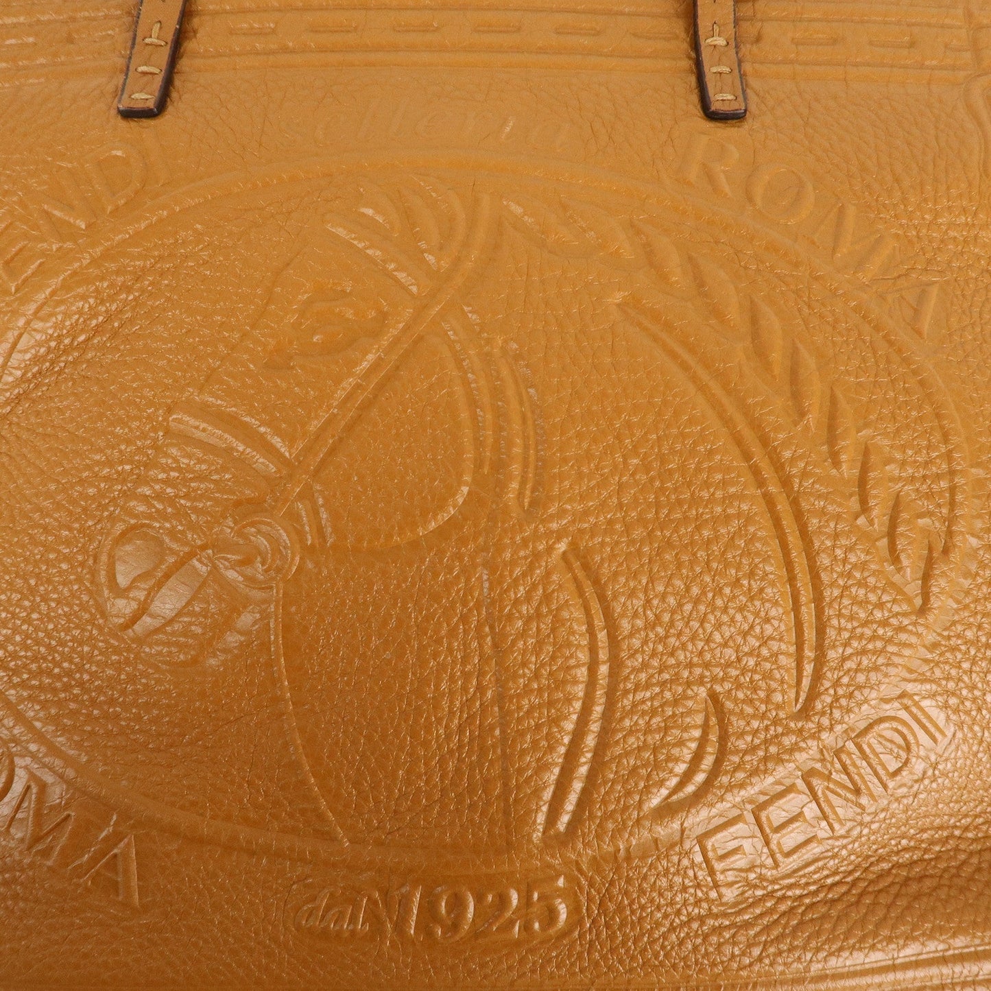 FENDI Selleria Leather Tote Bag Shoulder Bag Brown 8BH185