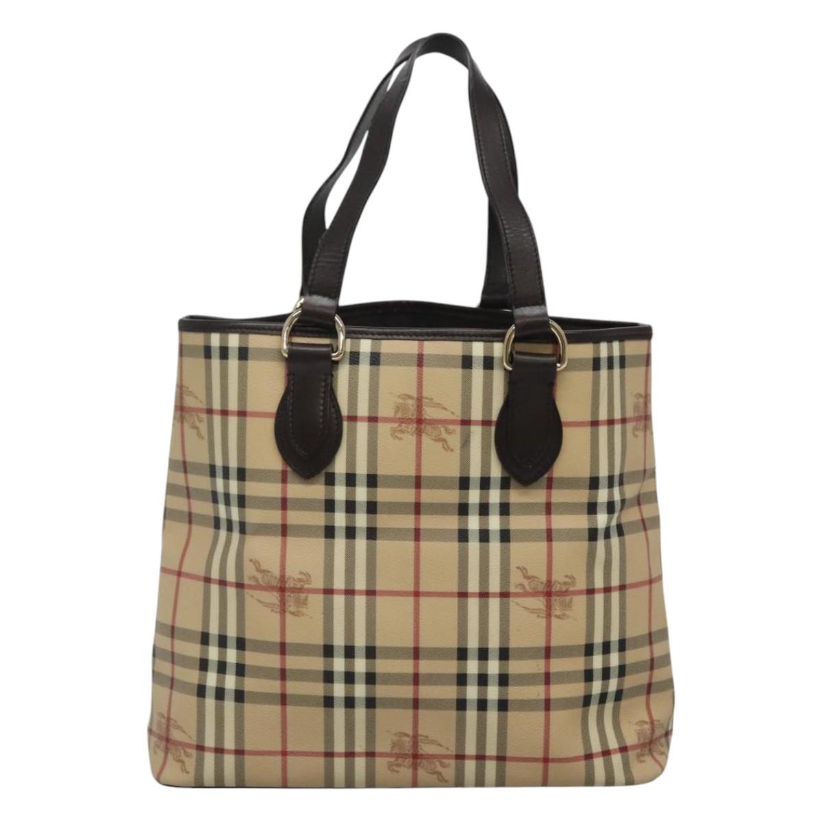 Burberry Nova Check Beige Canvas Tote Bag ( )