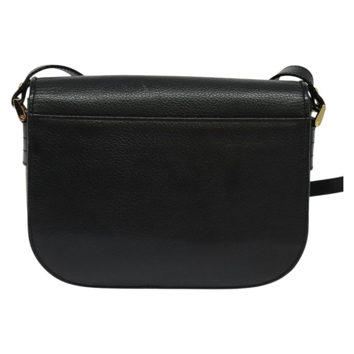 Burberry Nova Check Black Leather Shoulder Bag ( )