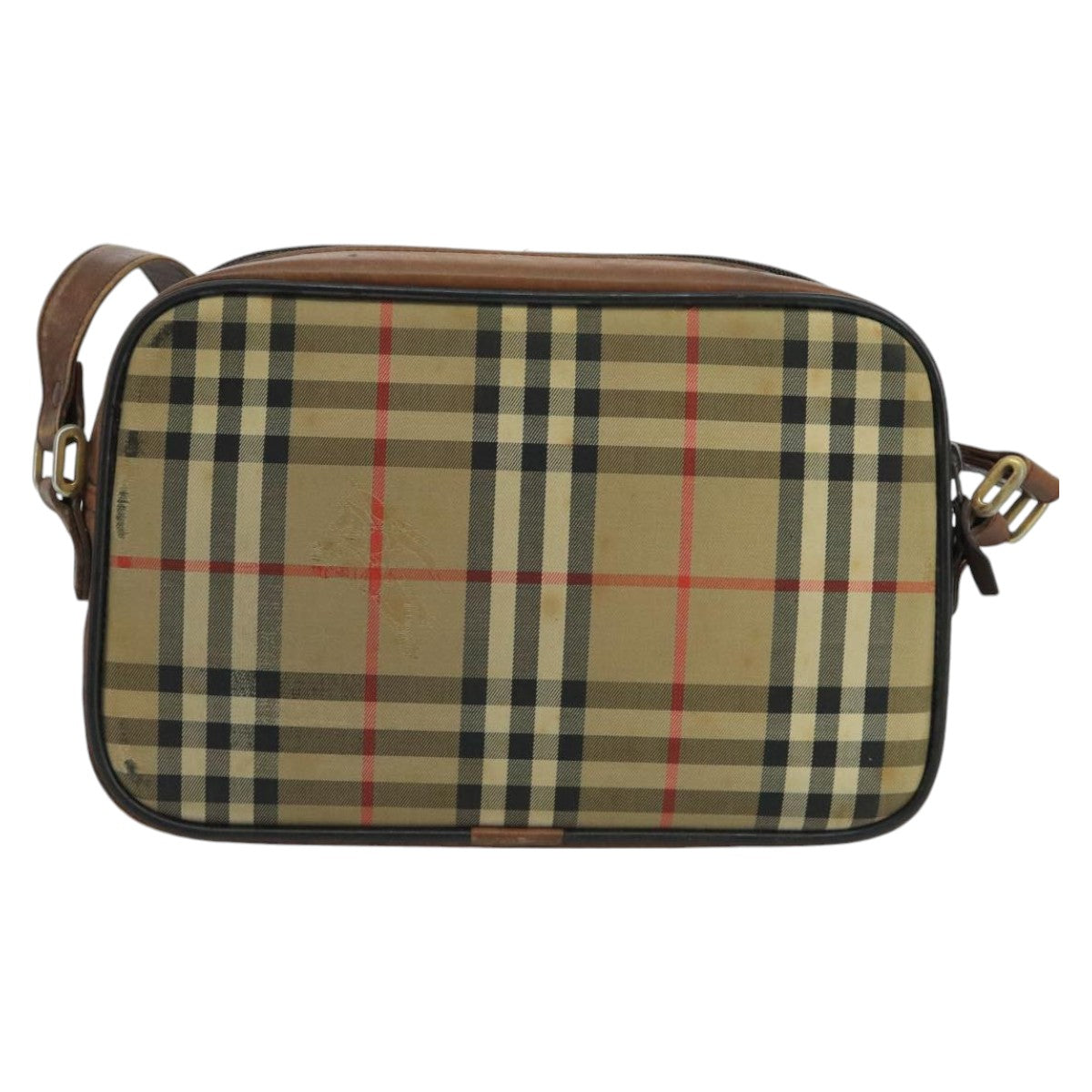 Burberry Nova Check Beige Canvas Shoulder Bag ( )