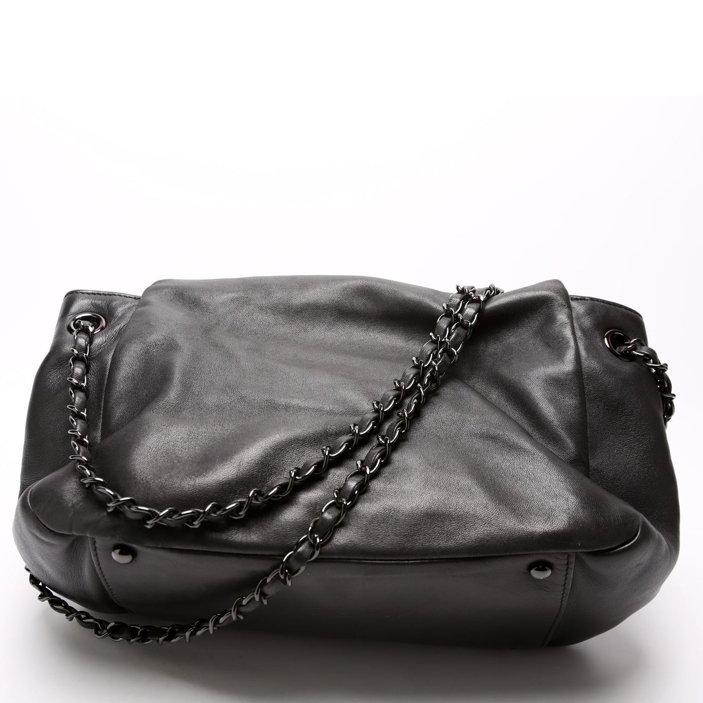 Chanel Studded CC Accordion Flap Lambskin 12M Bag