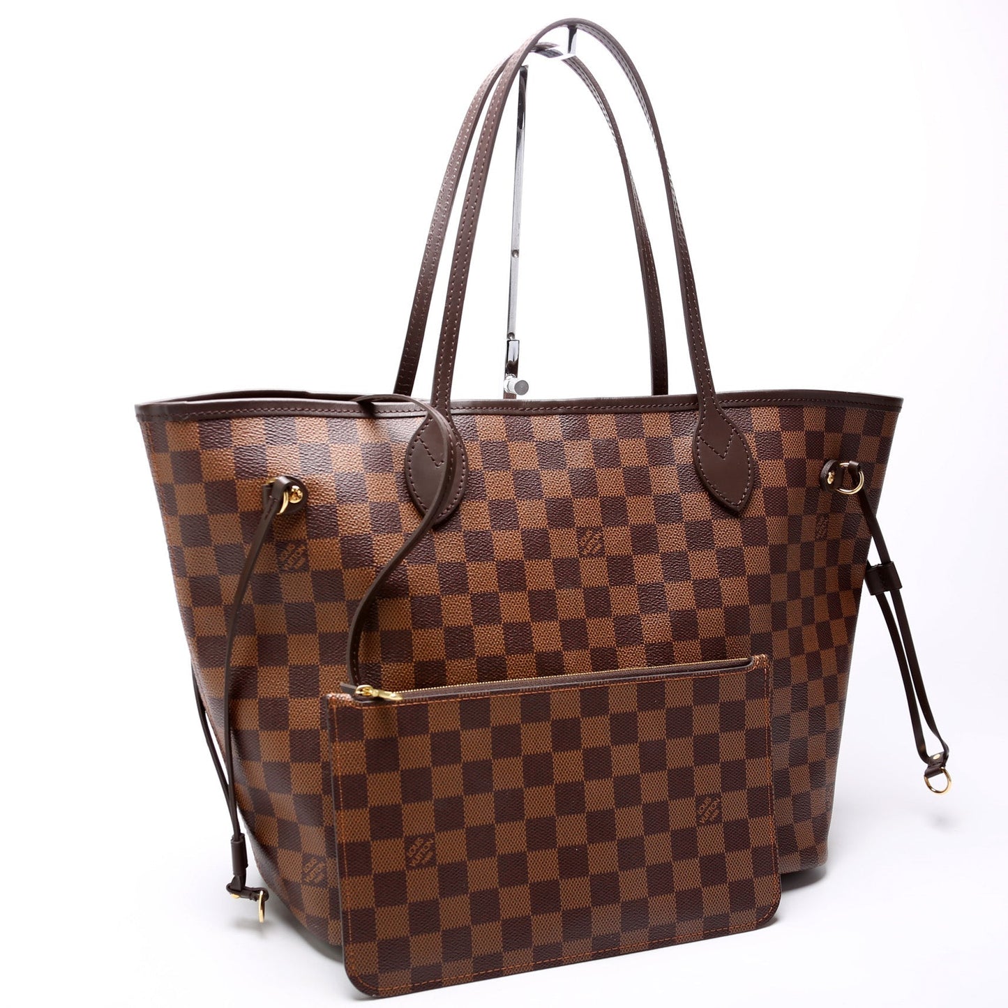Louis Vuitton Neverfull W/Wallet MM Damier Ebene