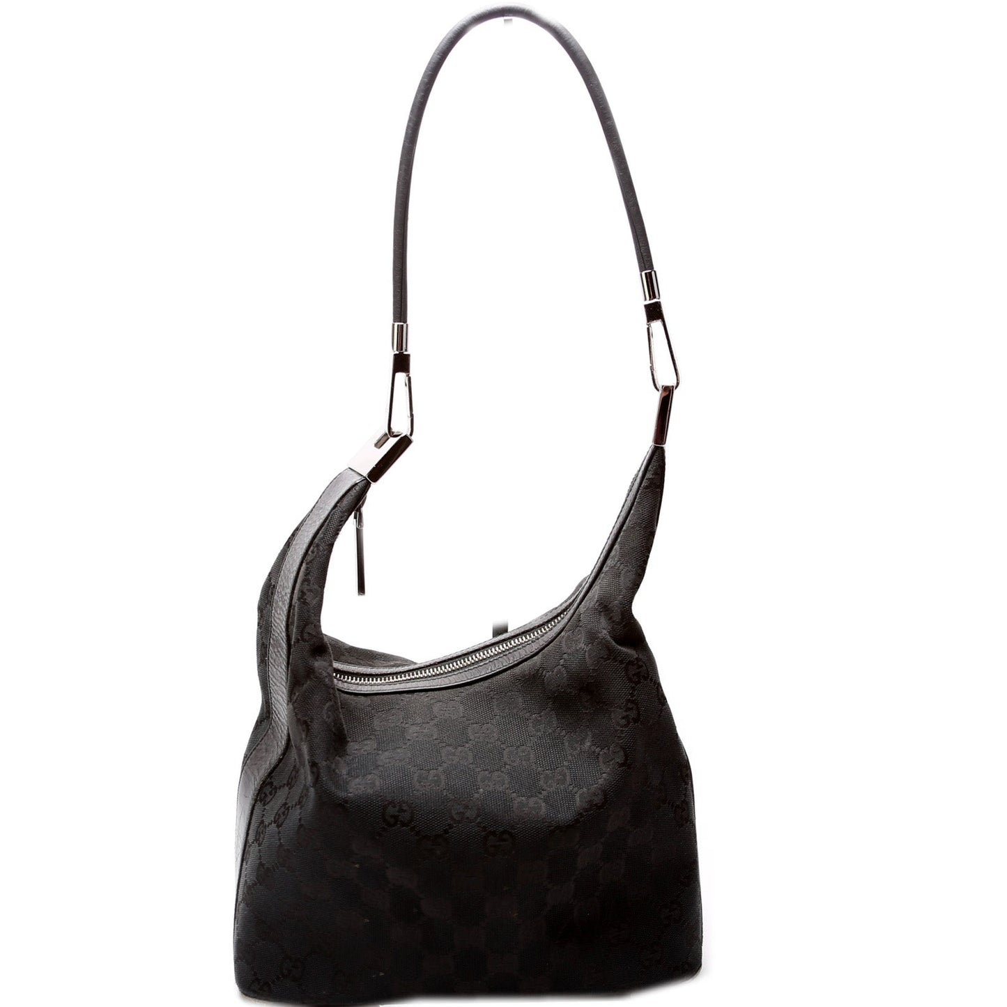 Gucci 001-3814 GG Canvas Clasp Hobo Bag