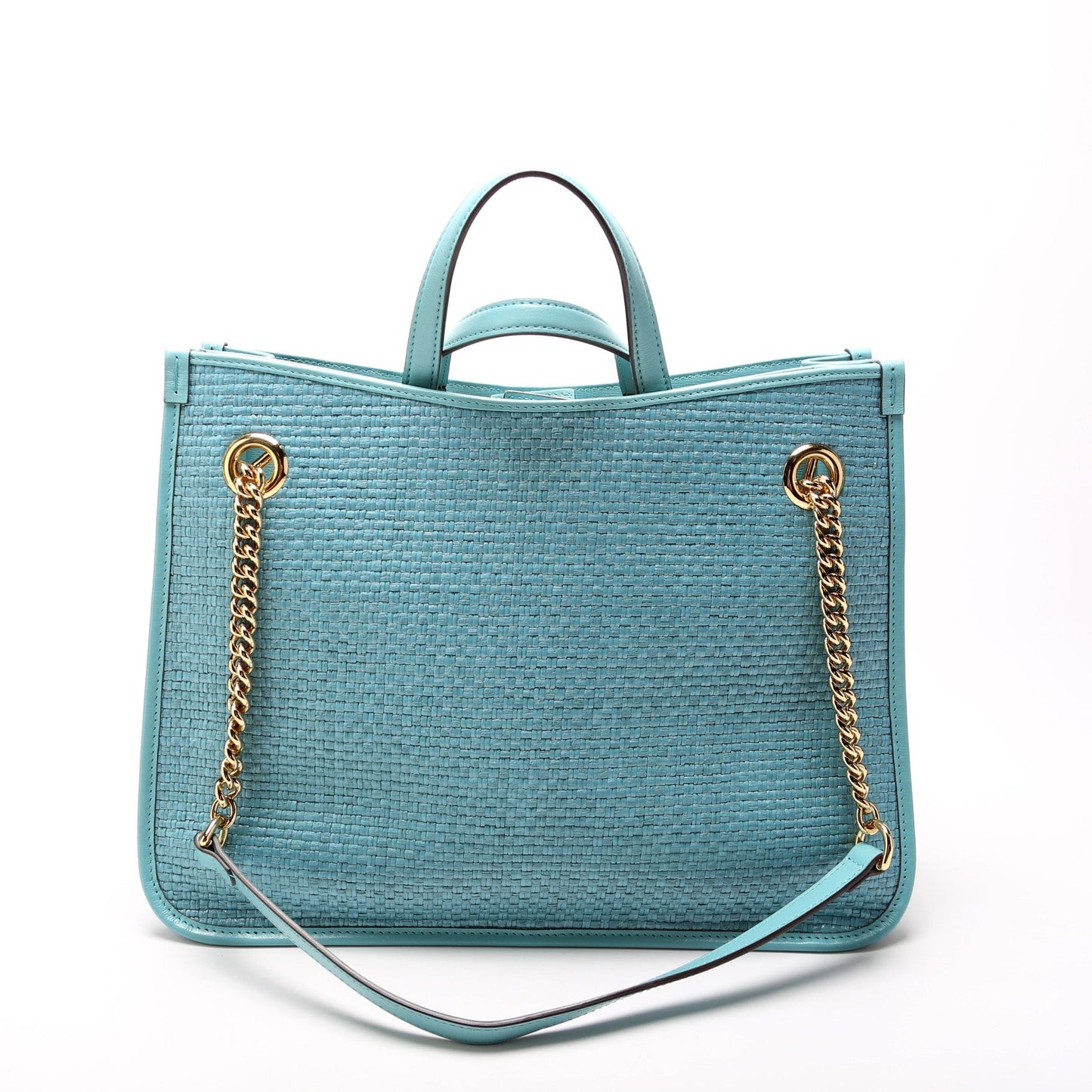Gucci Horsebit Raffia Chain Tote 6211 Bag