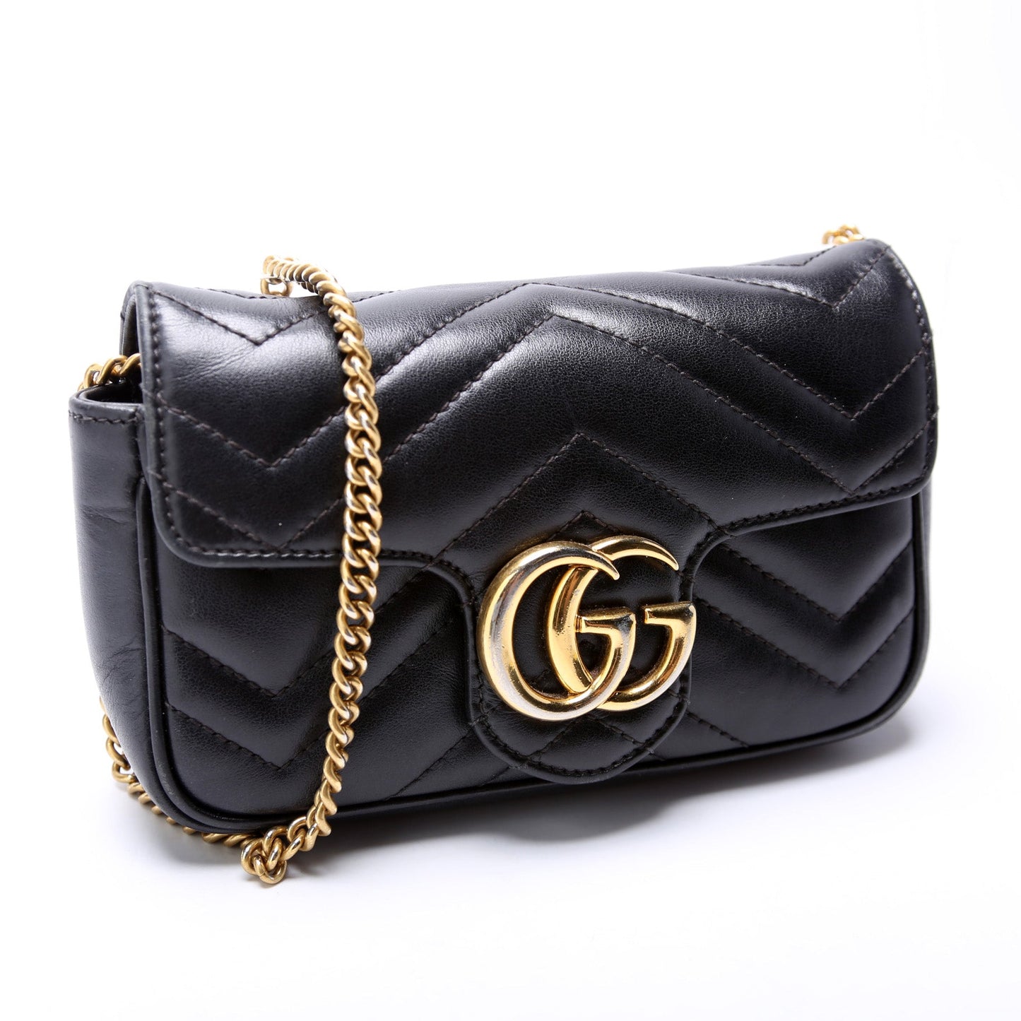 Gucci 476433 Marmont Leather Super Mini Flap Bag