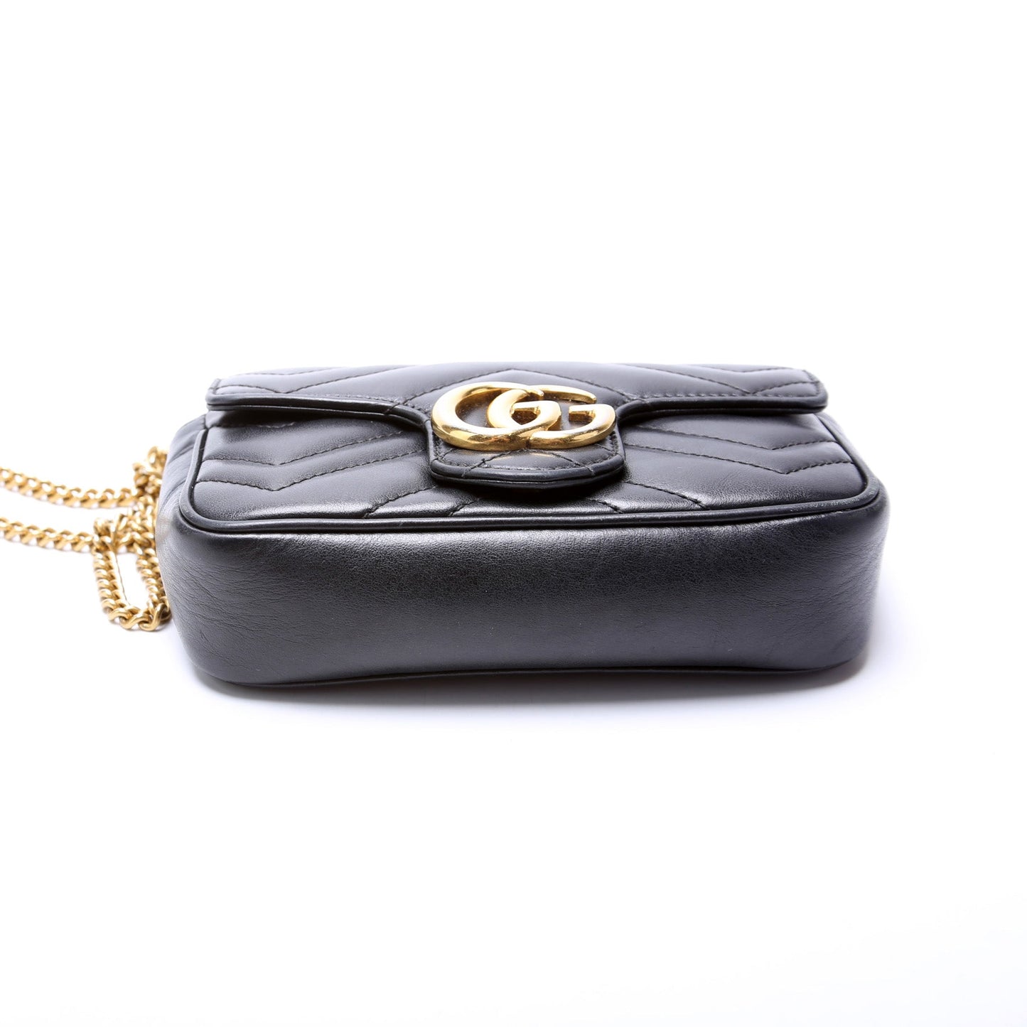 Gucci 476433 Marmont Leather Super Mini Flap Bag