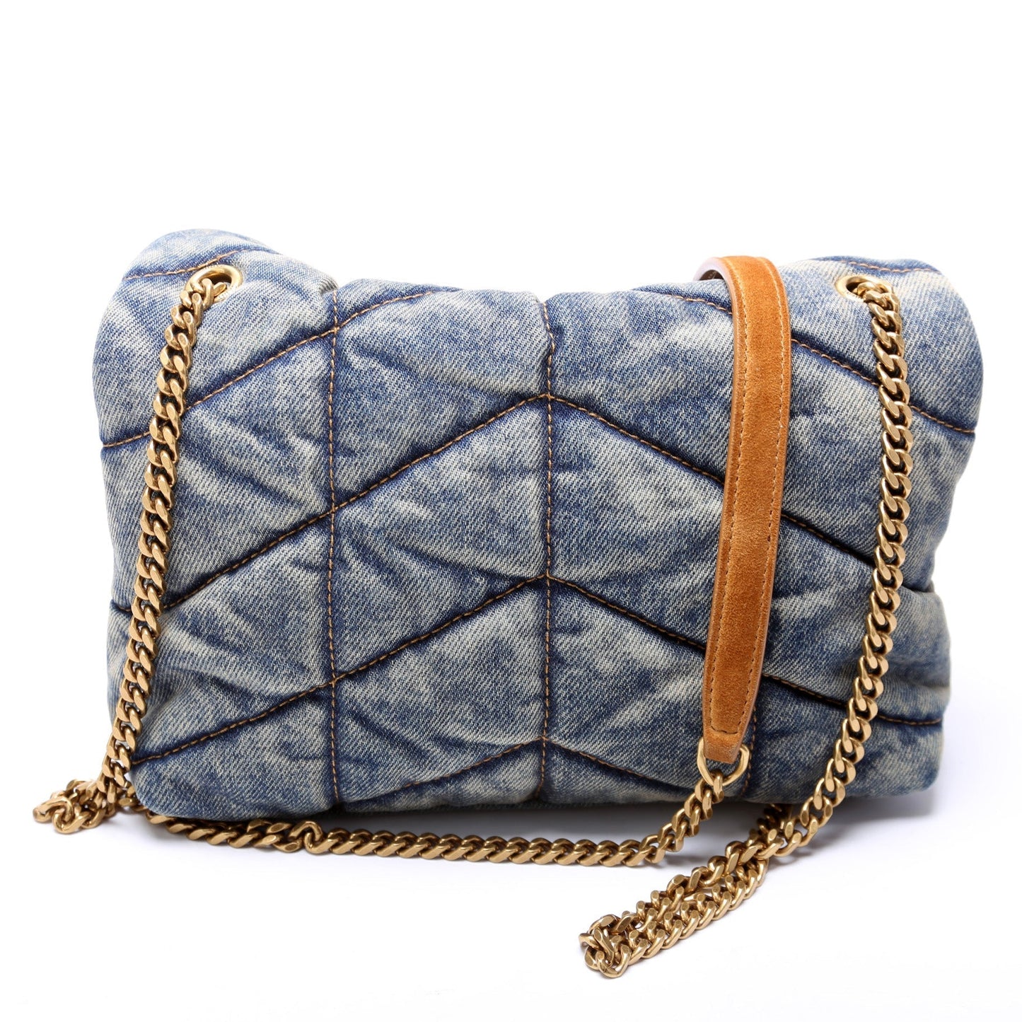 Saint Laurent Loulou Toy Puffer Denim 620333 Bag