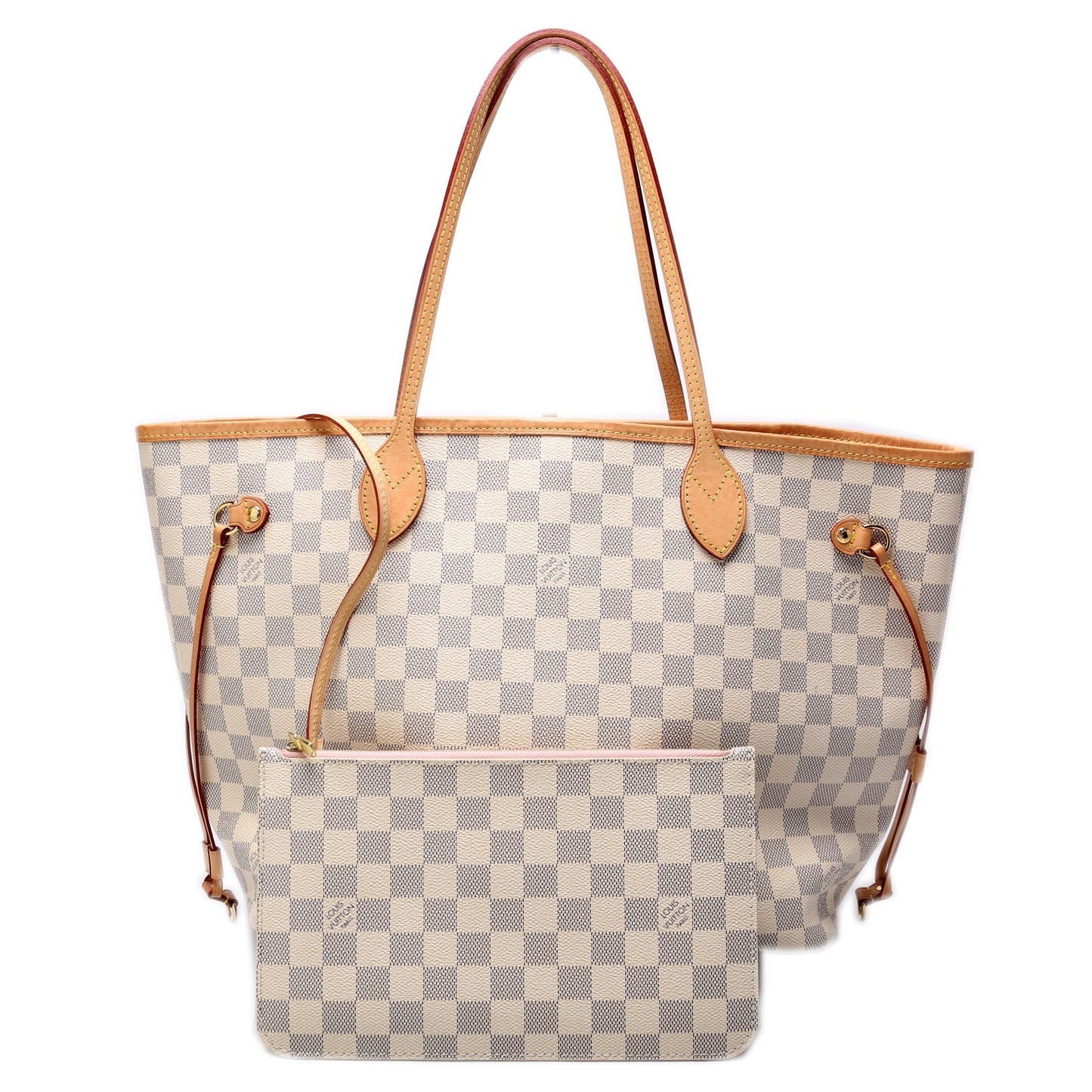 Louis Vuitton Neverfull W/Wallet MM Damier Azur