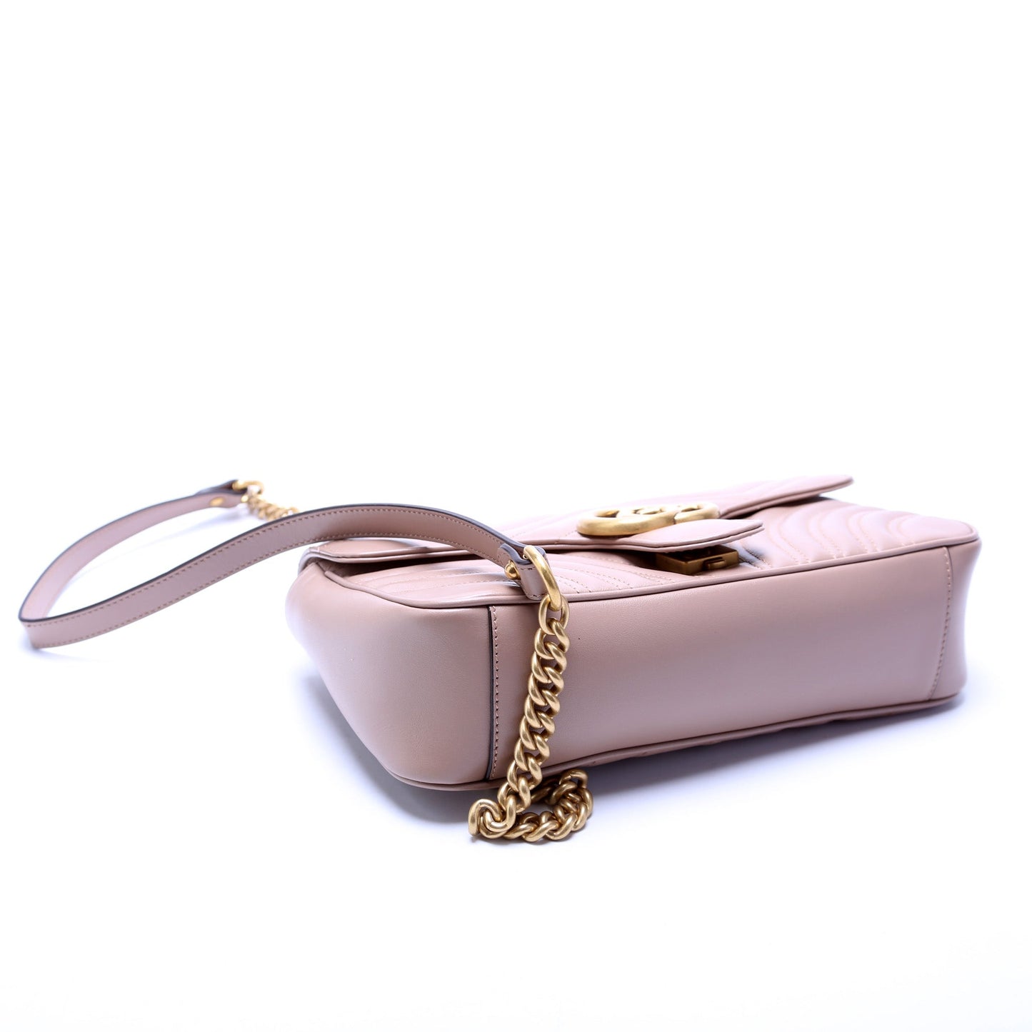 Gucci 443497 Marmont Leather Shoulder Small Flap Bag