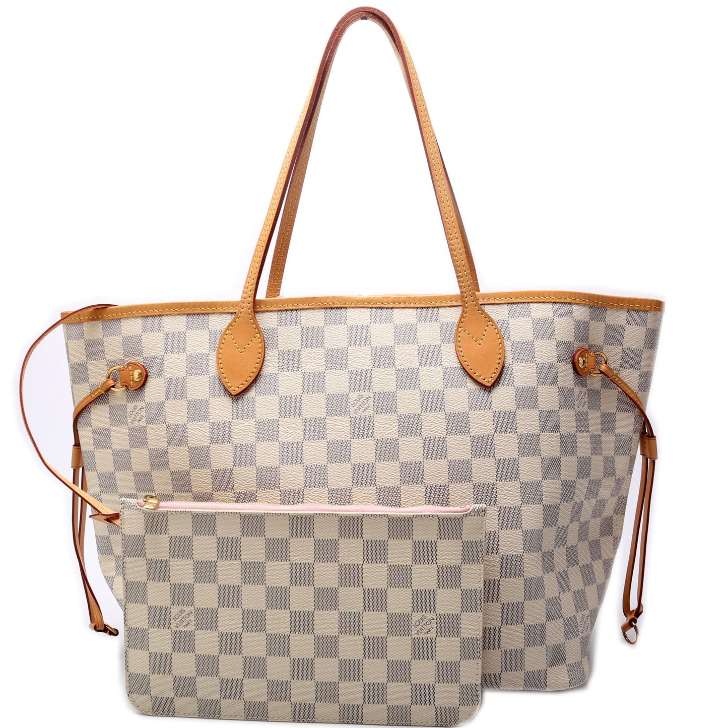 Louis Vuitton Neverfull W/Wallet MM Damier Azur