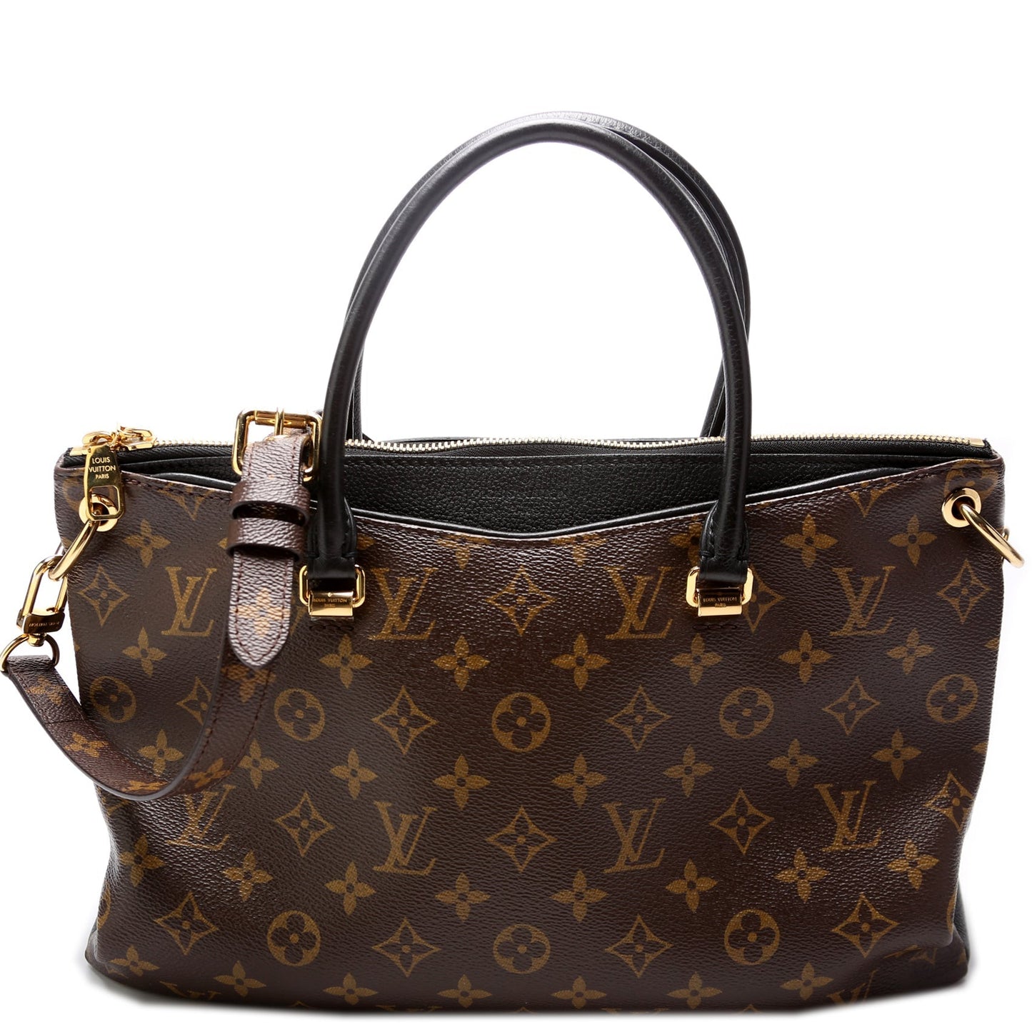 Louis Vuitton Pallas Tote Monogram Leather Side
