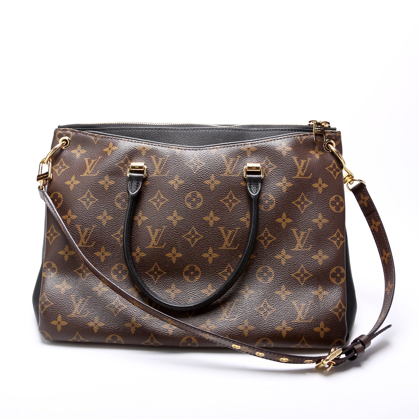 Louis Vuitton Pallas Tote Monogram Leather Side