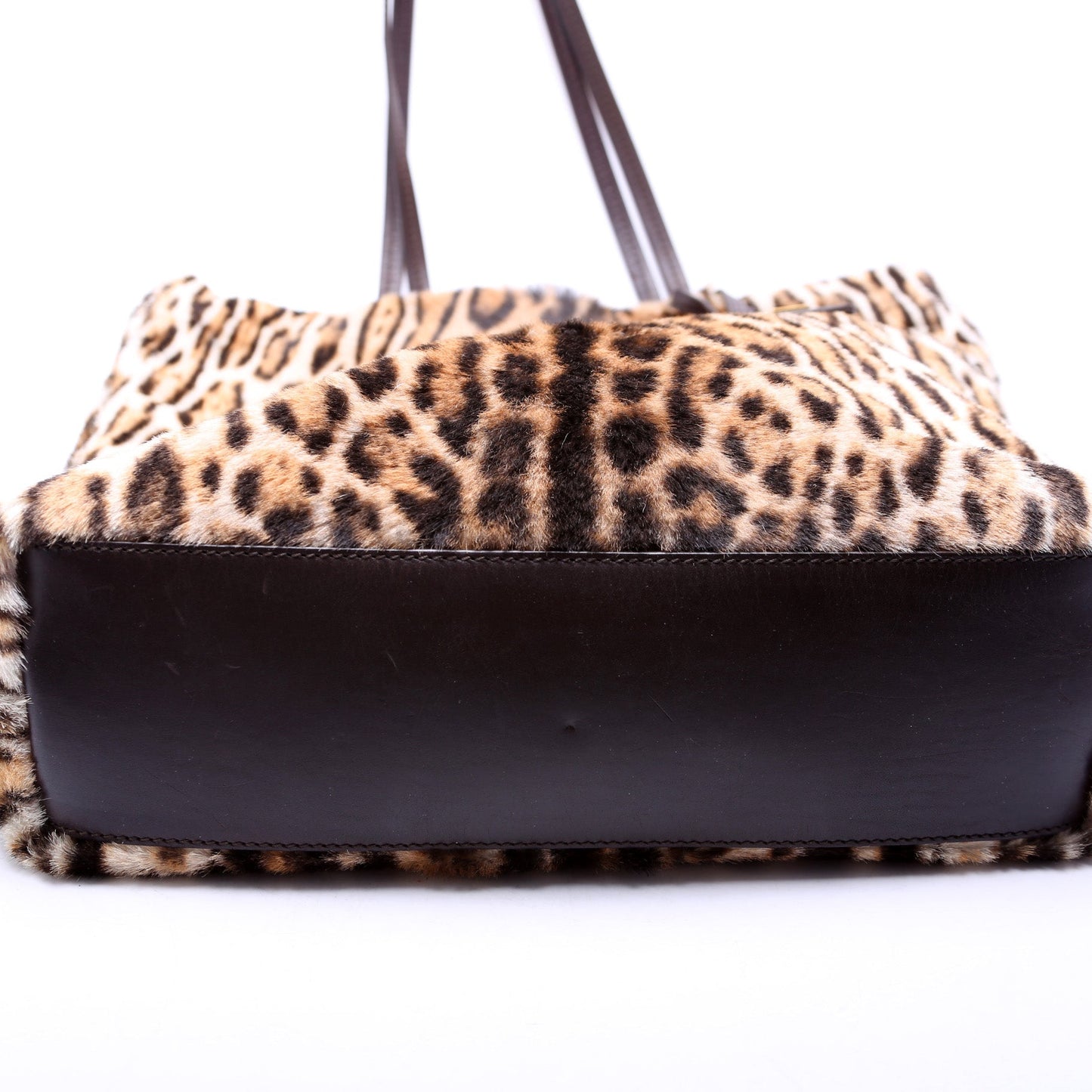 Saint Laurent Leopard Print Ponyhair North/South Tote Bag