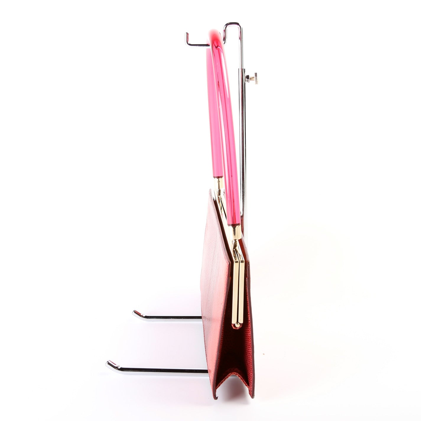 Gucci Tom Ford Lucite Top Handle Lizard Bag