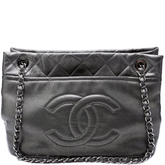 Chanel Soft CC TImeless Tote Caviar 14M Black Bag
