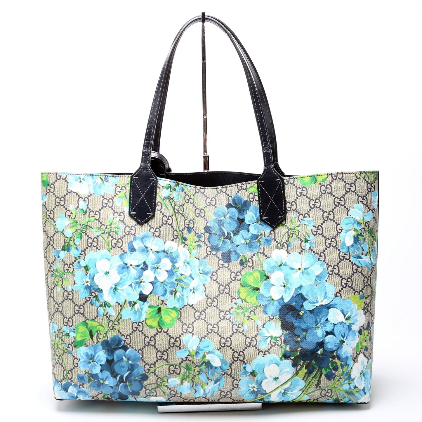 Gucci 368563 GG Supreme Blooms Medium Reverse Tote Bag