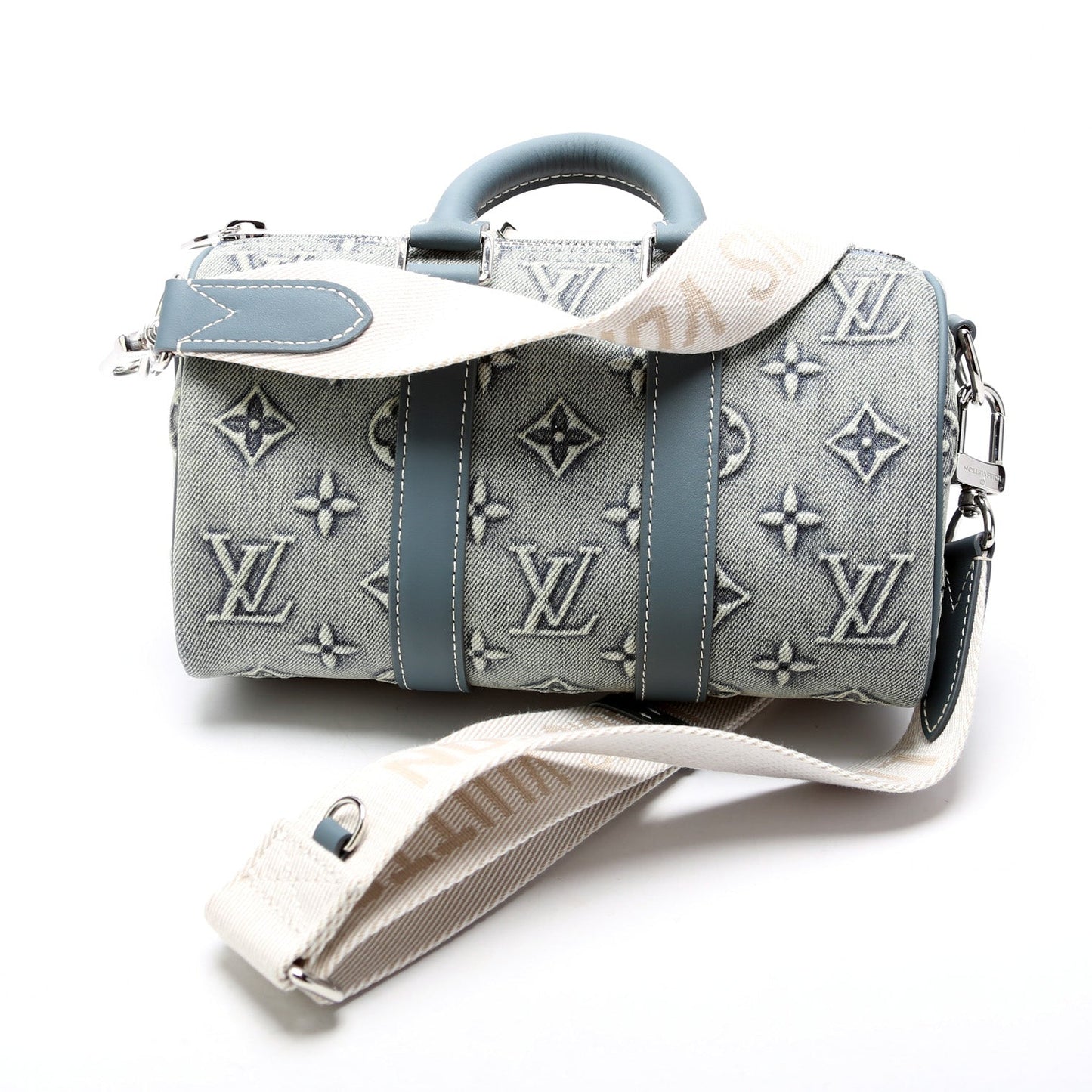 Louis Vuitton Keepall 25 W/Strap Denim Monogram