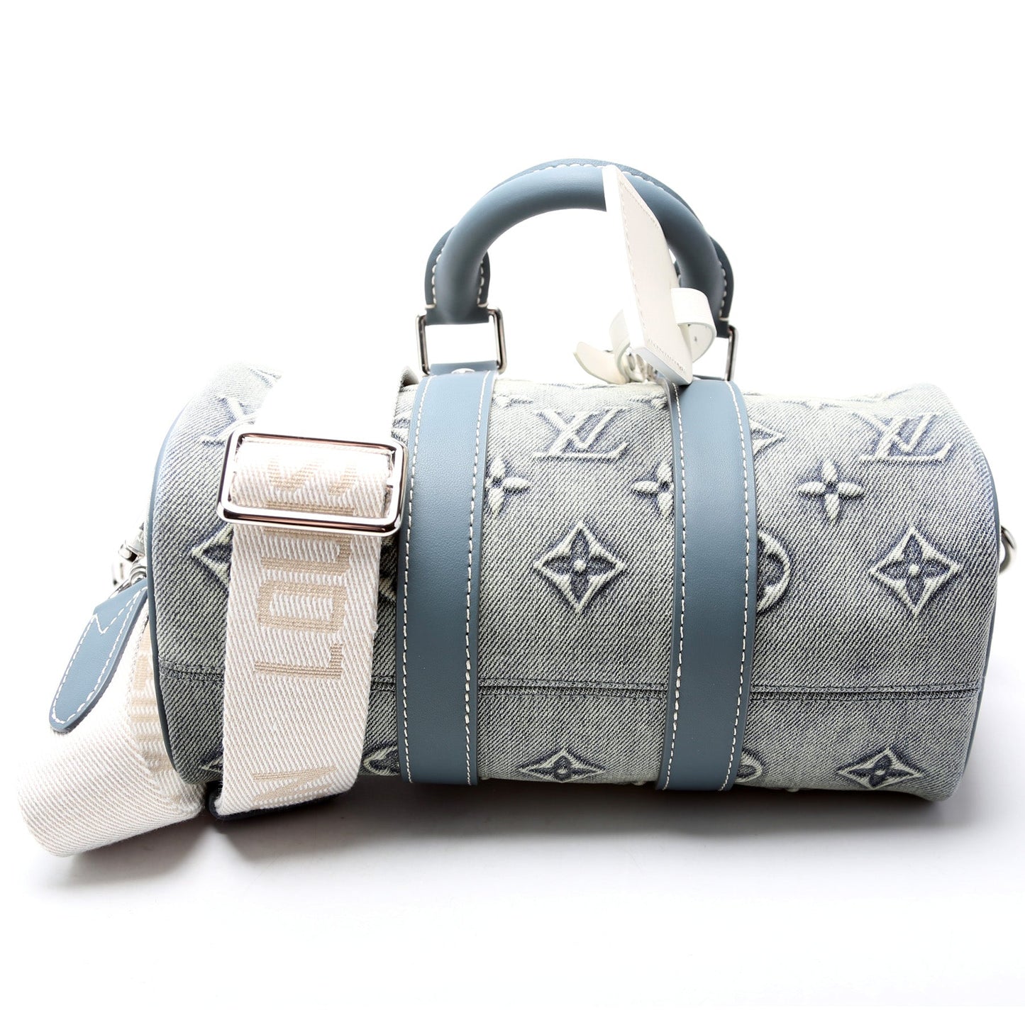 Louis Vuitton Keepall 25 W/Strap Denim Monogram