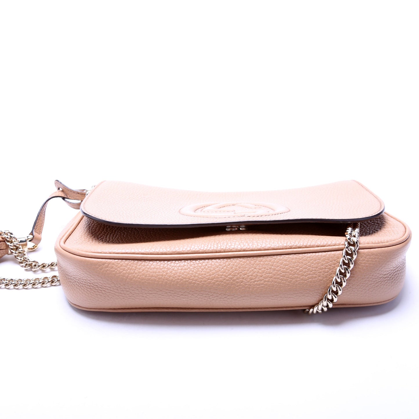 Gucci Soho Chain Tassel Flap Beige 536224 Bag