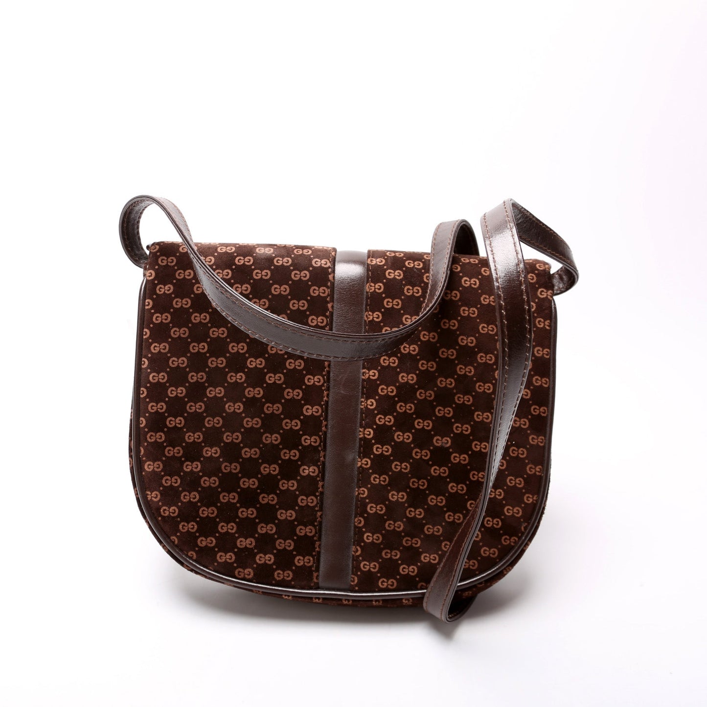 Gucci GG Suede Flap Shoulder Vintage Bag