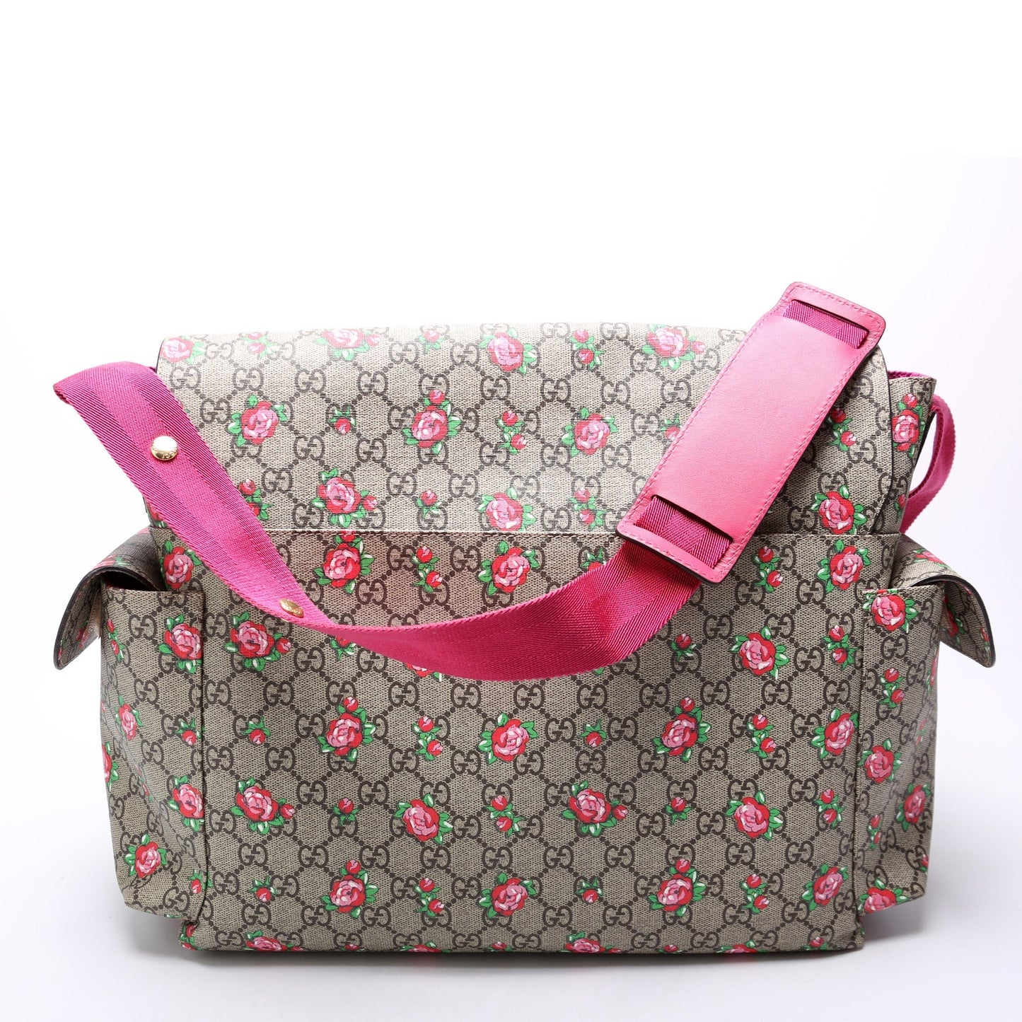 Gucci 211131 GG Plus Rose Bud Diaper Bag
