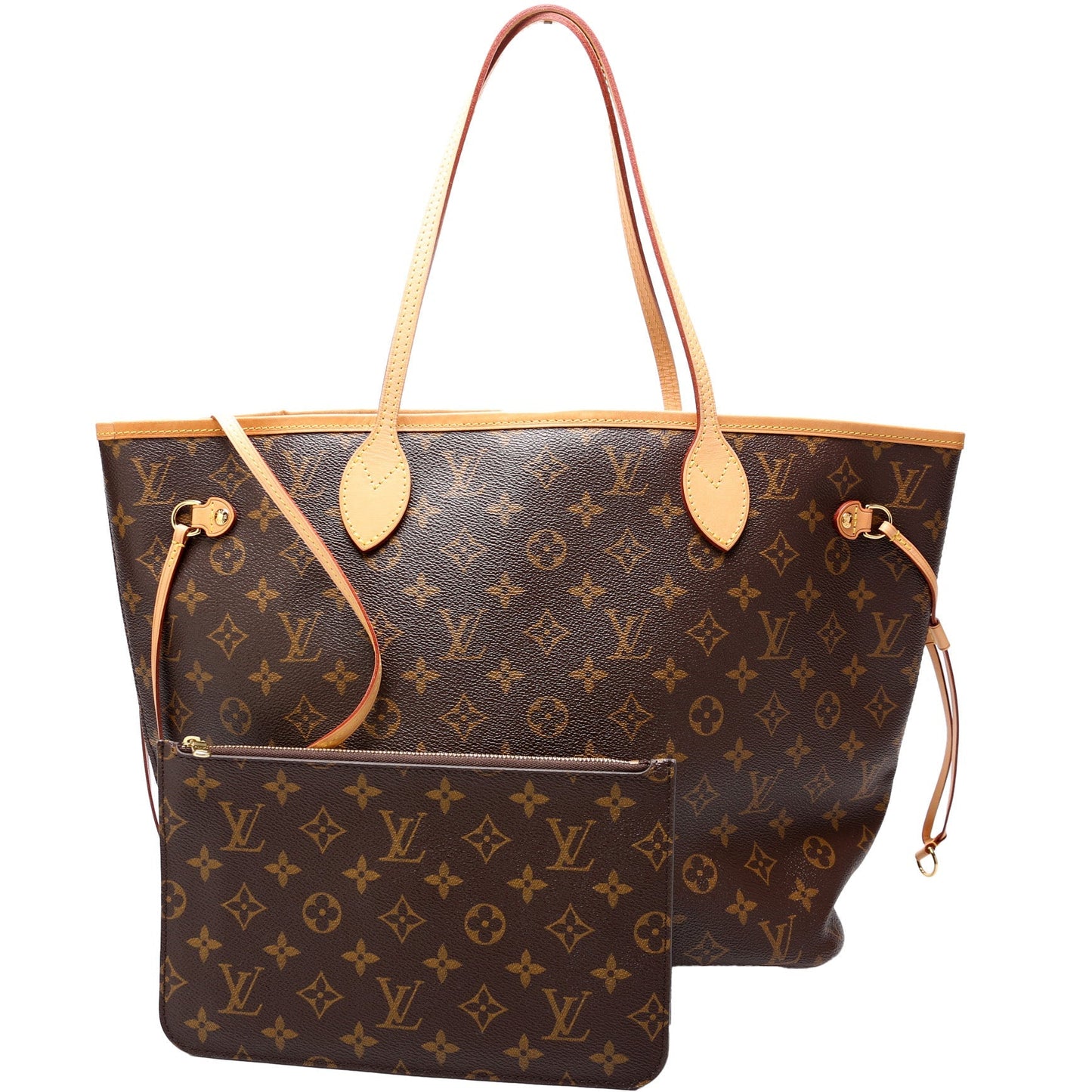 Louis Vuitton Neverfull W/Wallet MM Monogram