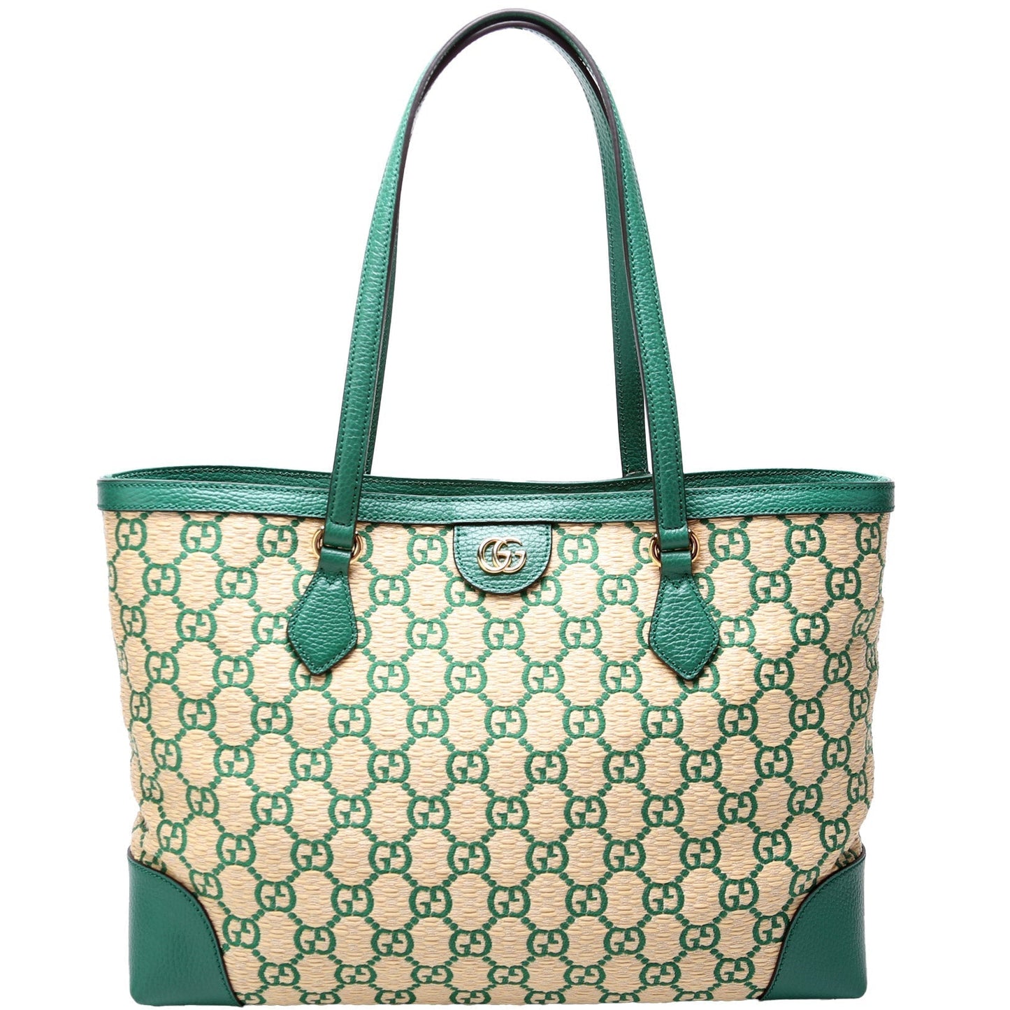 Gucci 631685 Ophidia GG Straw Tote Bag