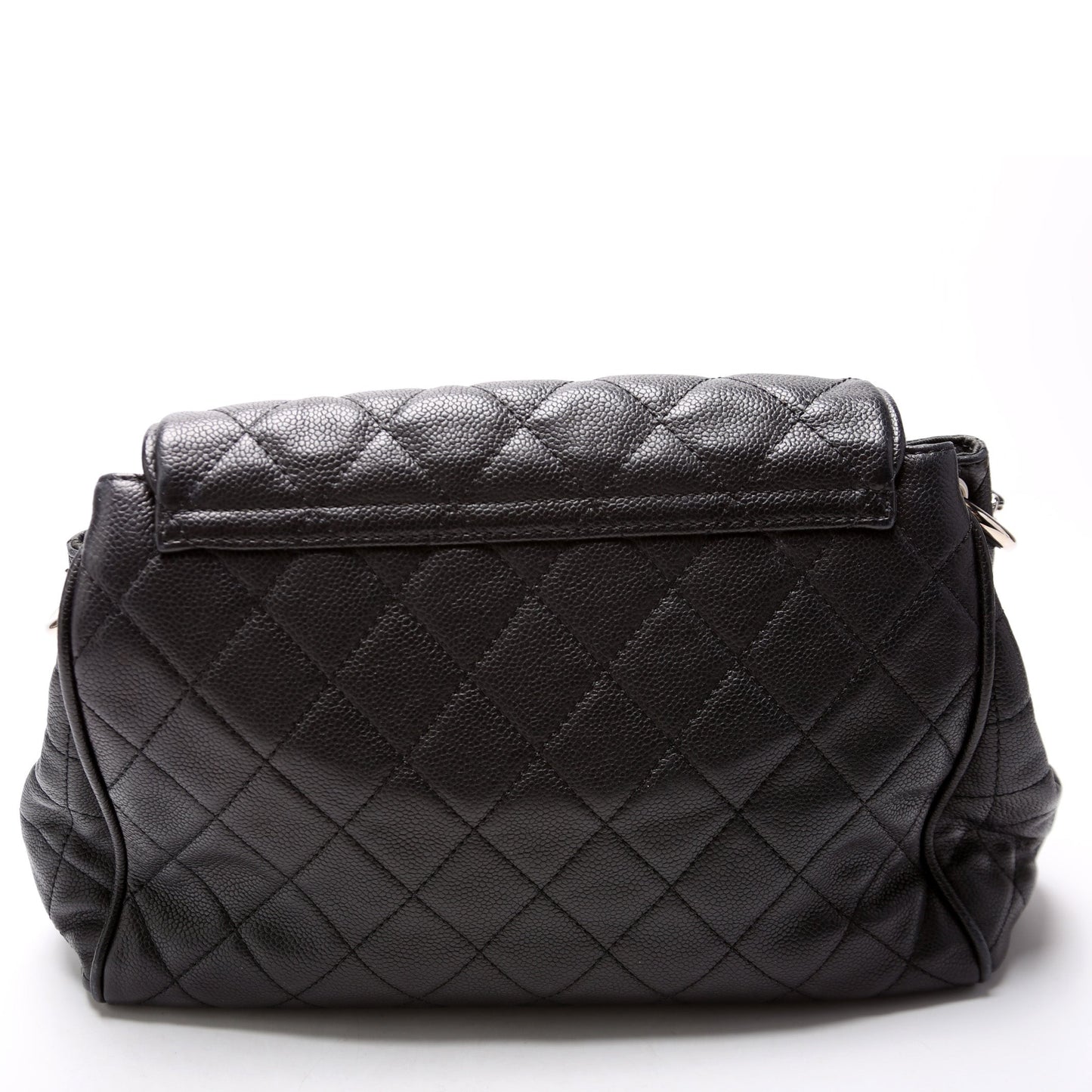 Chanel Timeless CC Accordion Flap Quilted Caviar 12M Bag
