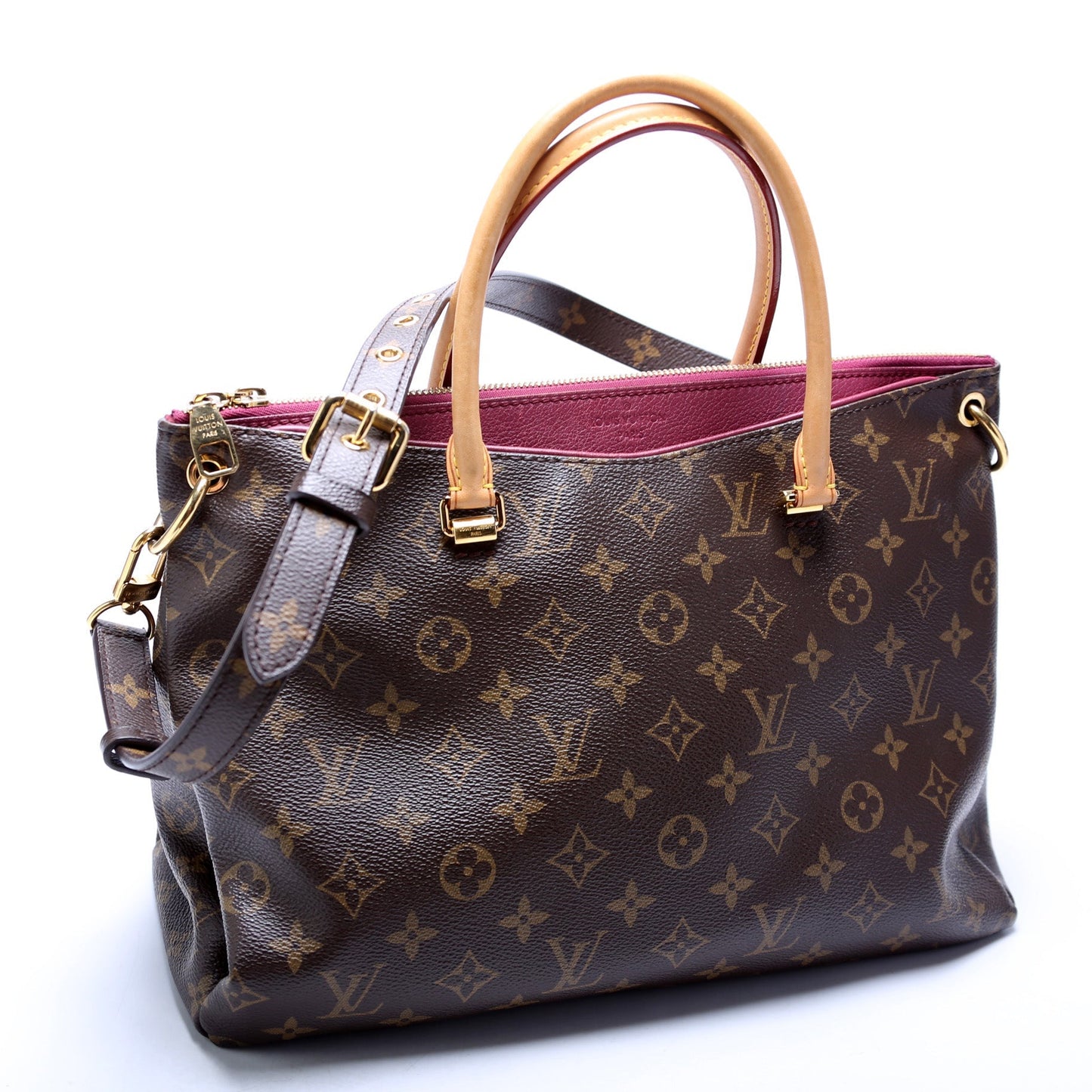Louis Vuitton Pallas Tote Monogram Canvas Side