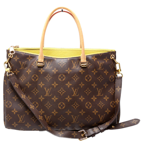 Louis Vuitton Pallas Tote Monogram Canvas Side