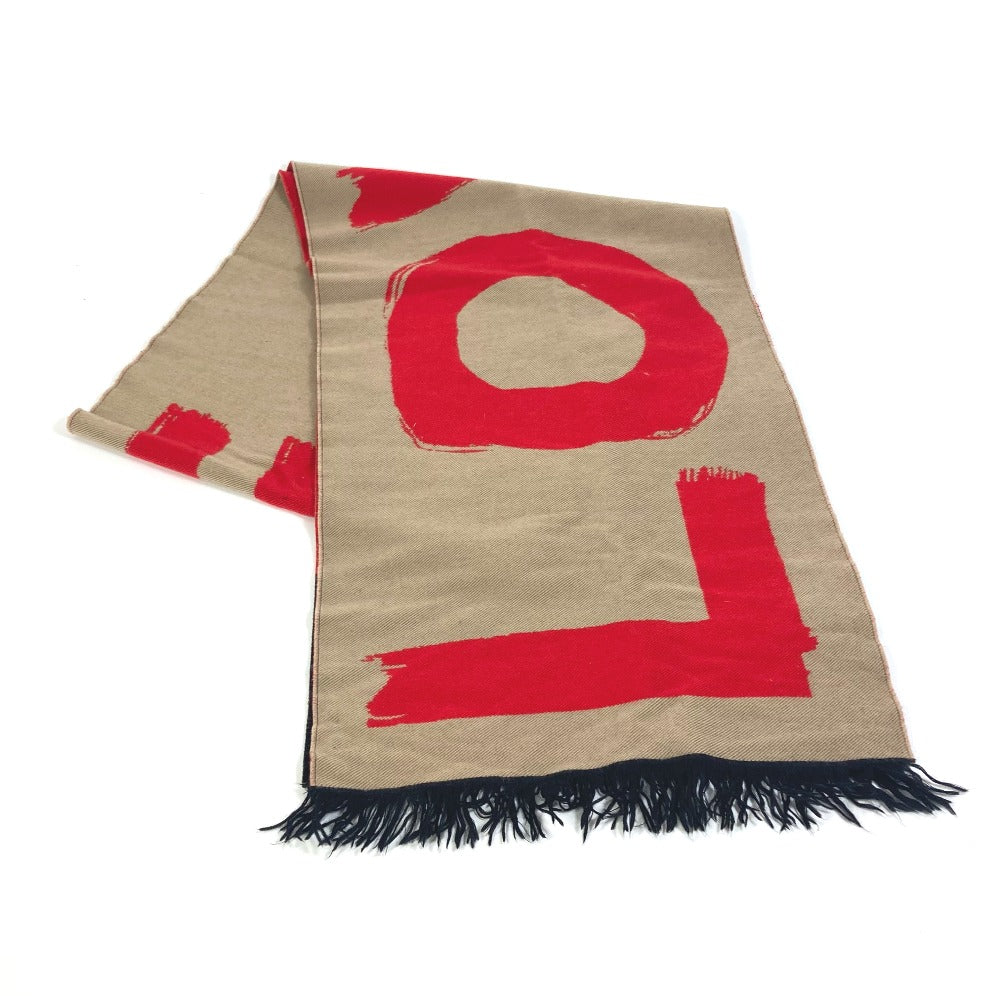 BURBERRY Scarf 8037534 Wool, Silk Brown fringe scarf Women