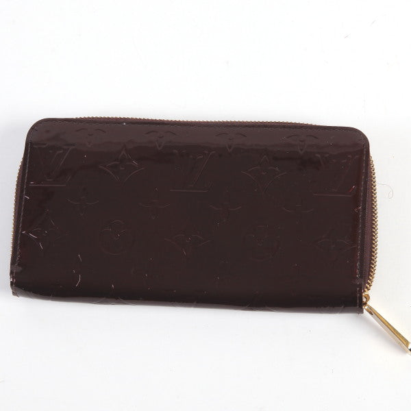 LOUIS VUITTON Long Wallet Purse M93522 Monogram Vernis Amarrant Zip Around Vernis Zippy wallet Women