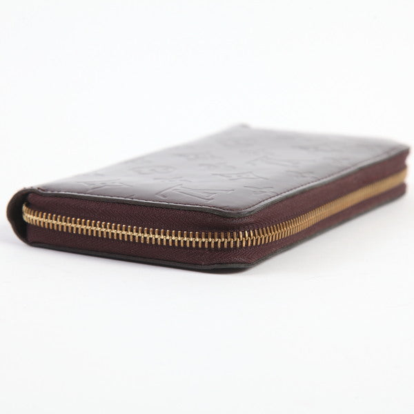 LOUIS VUITTON Long Wallet Purse M93522 Monogram Vernis Amarrant Zip Around Vernis Zippy wallet Women