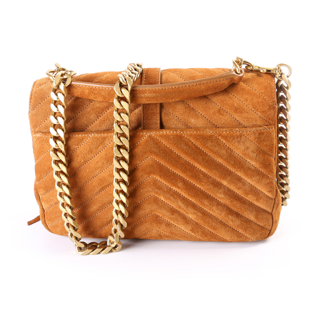 Saint Laurent College Medium Suede Fringe 531705 Bag