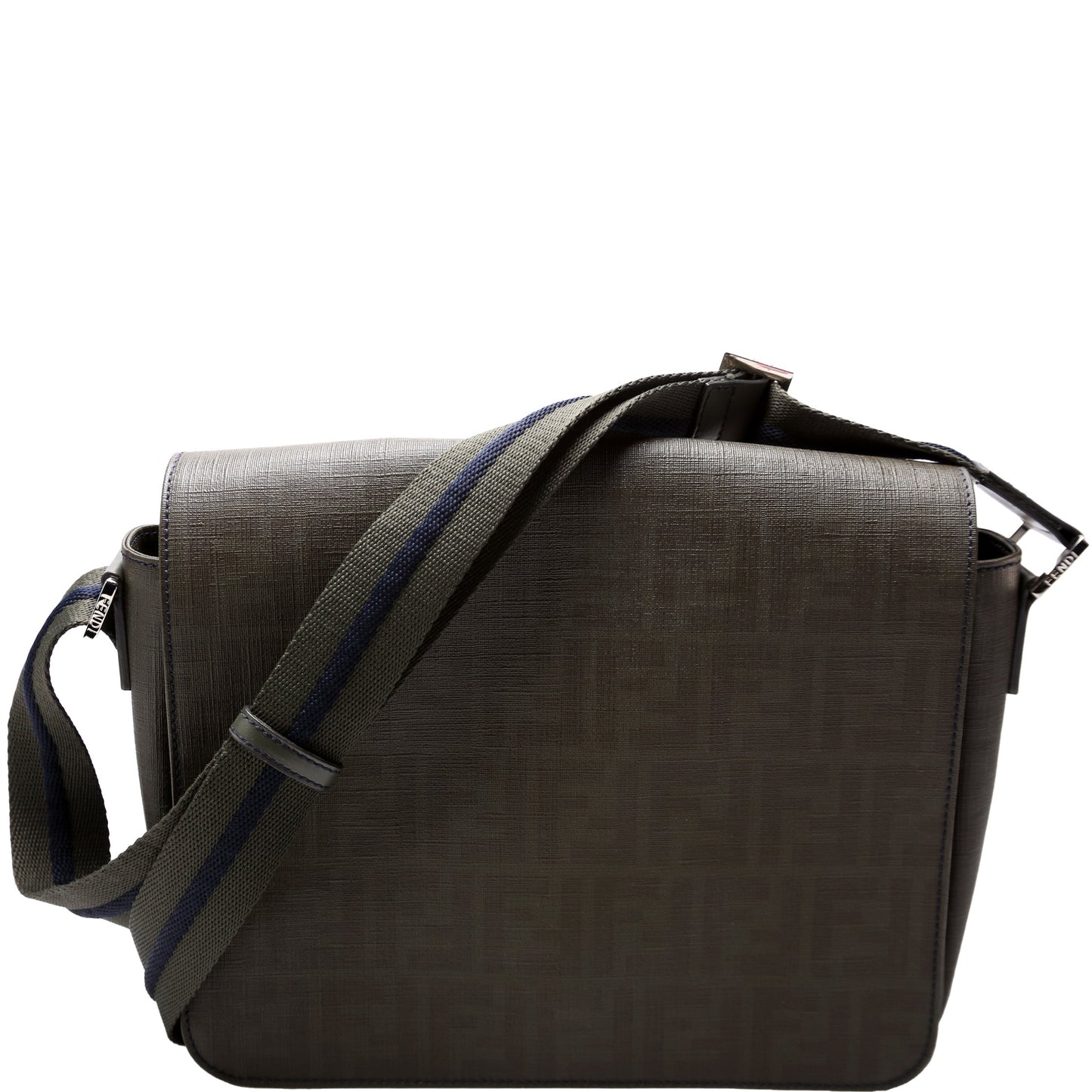 Fendi 7VA258 Zucca Spalmati Coated Canvas Messenger Bag