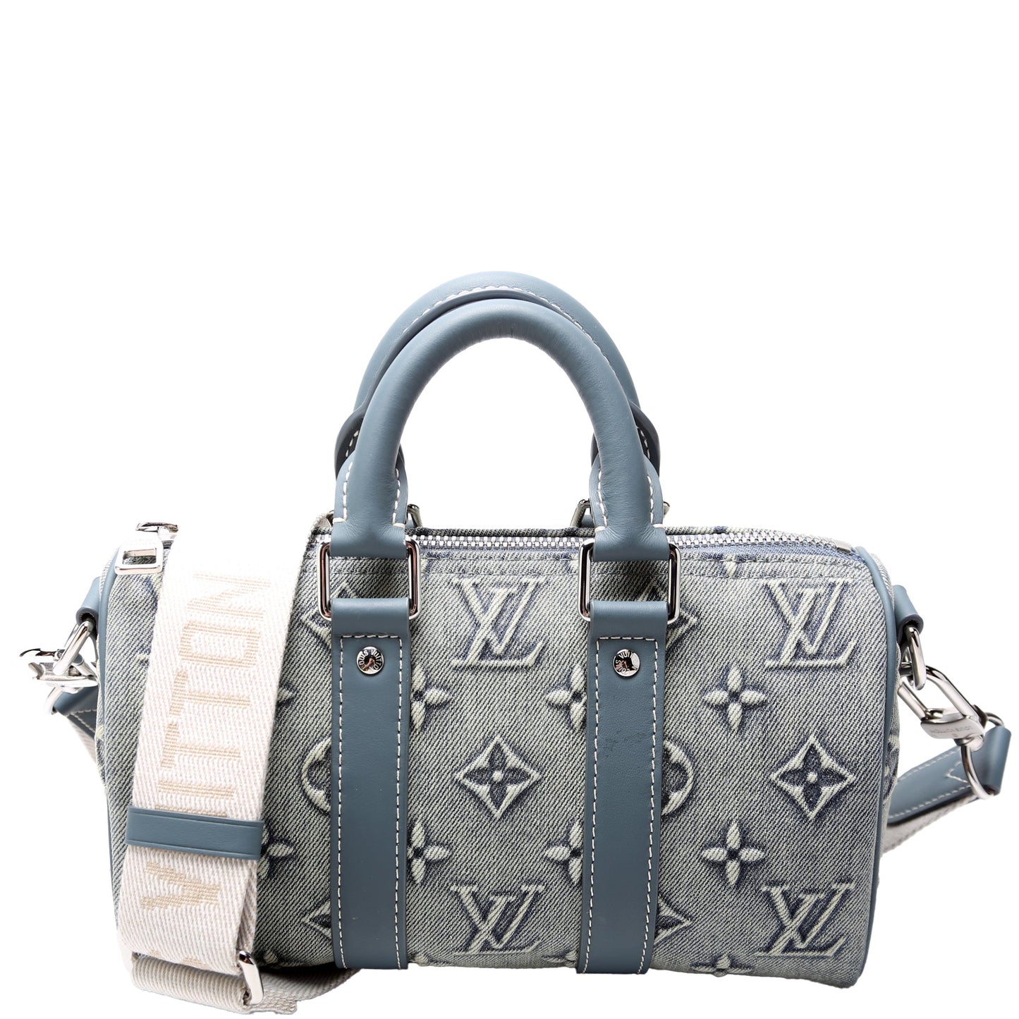 Louis Vuitton Keepall 25 W/Strap Denim Monogram