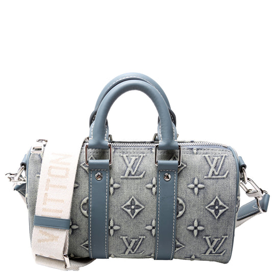 Louis Vuitton Keepall 25 W/Strap Denim Monogram