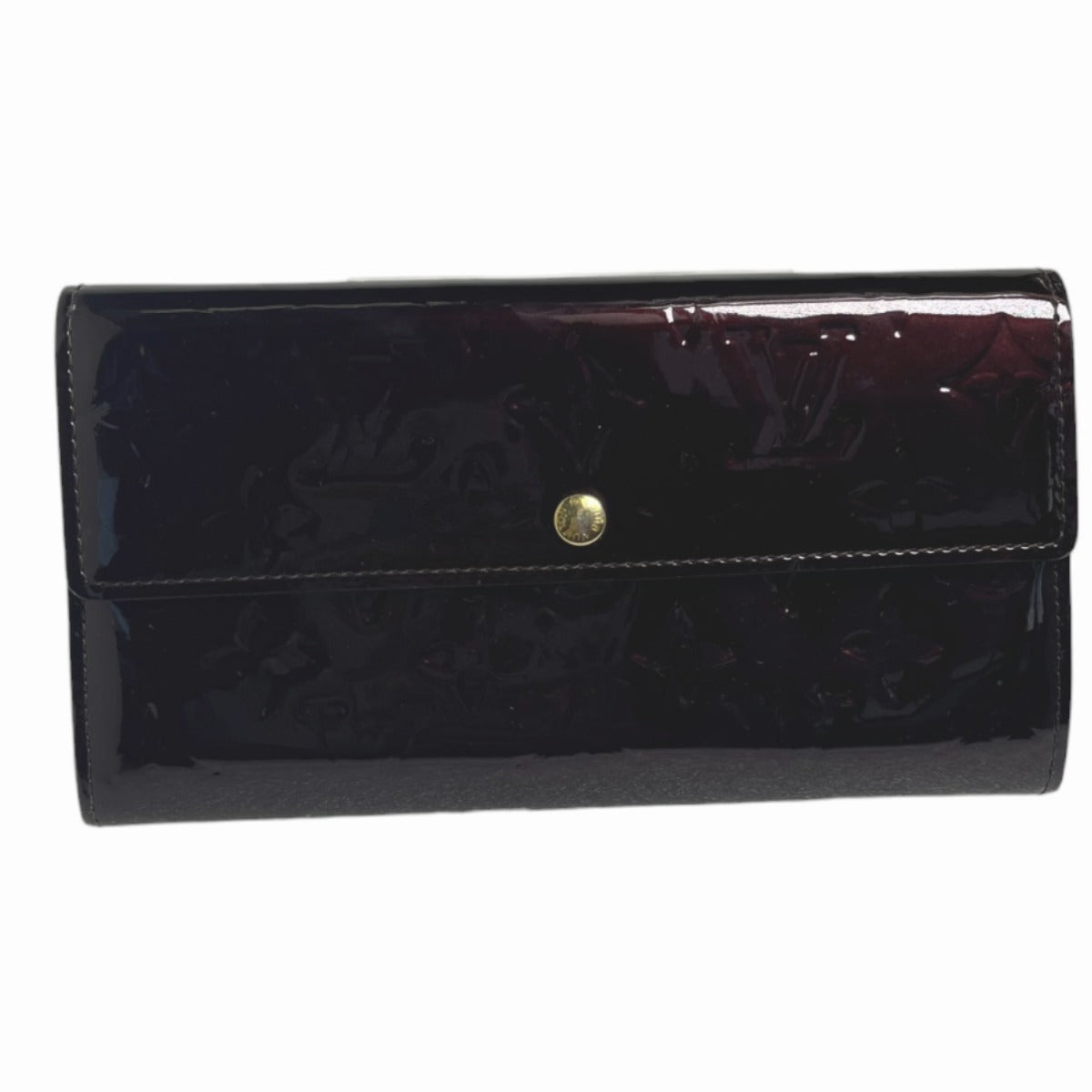 LOUIS VUITTON Long Wallet Purse M93524 Monogram Vernis Amarrant Portefeuille Sarah Vernis With 2-fold zipper Women