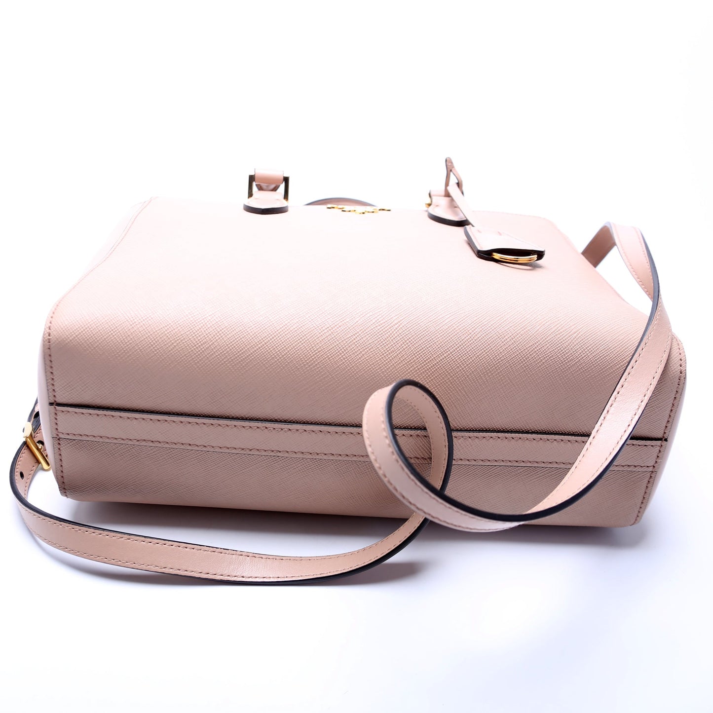 Prada Saffiano/Calfskin Top Handle Bag