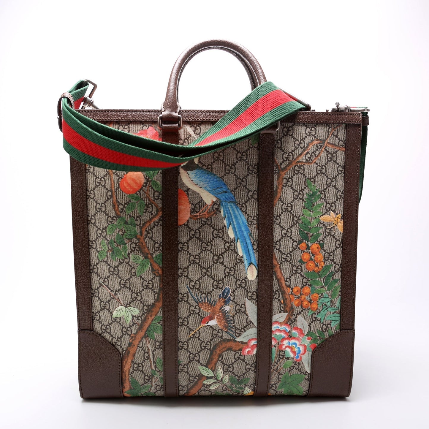 Gucci 406387 GG Supreme Tian Vertical Tote Bag