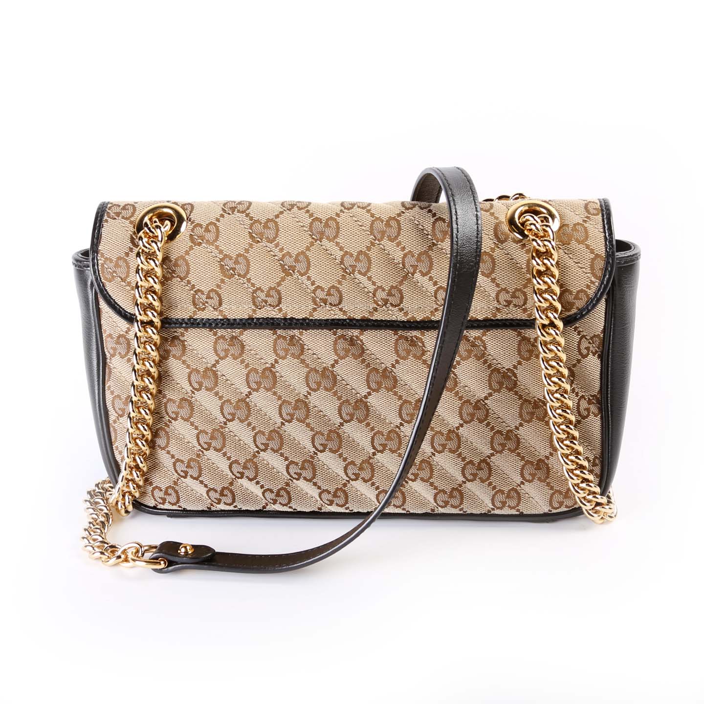 Gucci 443497 Marmont Shoulder Quilted Canvas Small Flap Bag