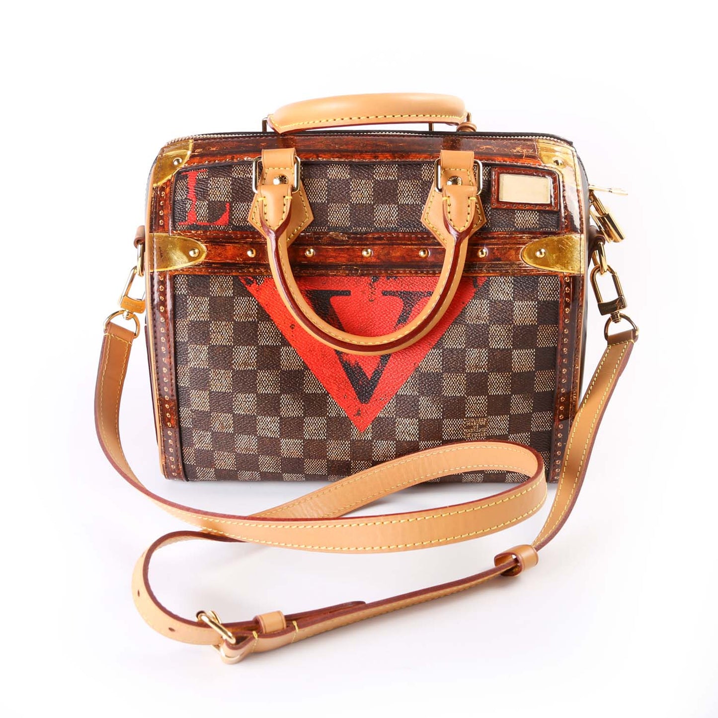 Louis Vuitton Speedy 25 Bandouliere Time Trunk Damier Ebene