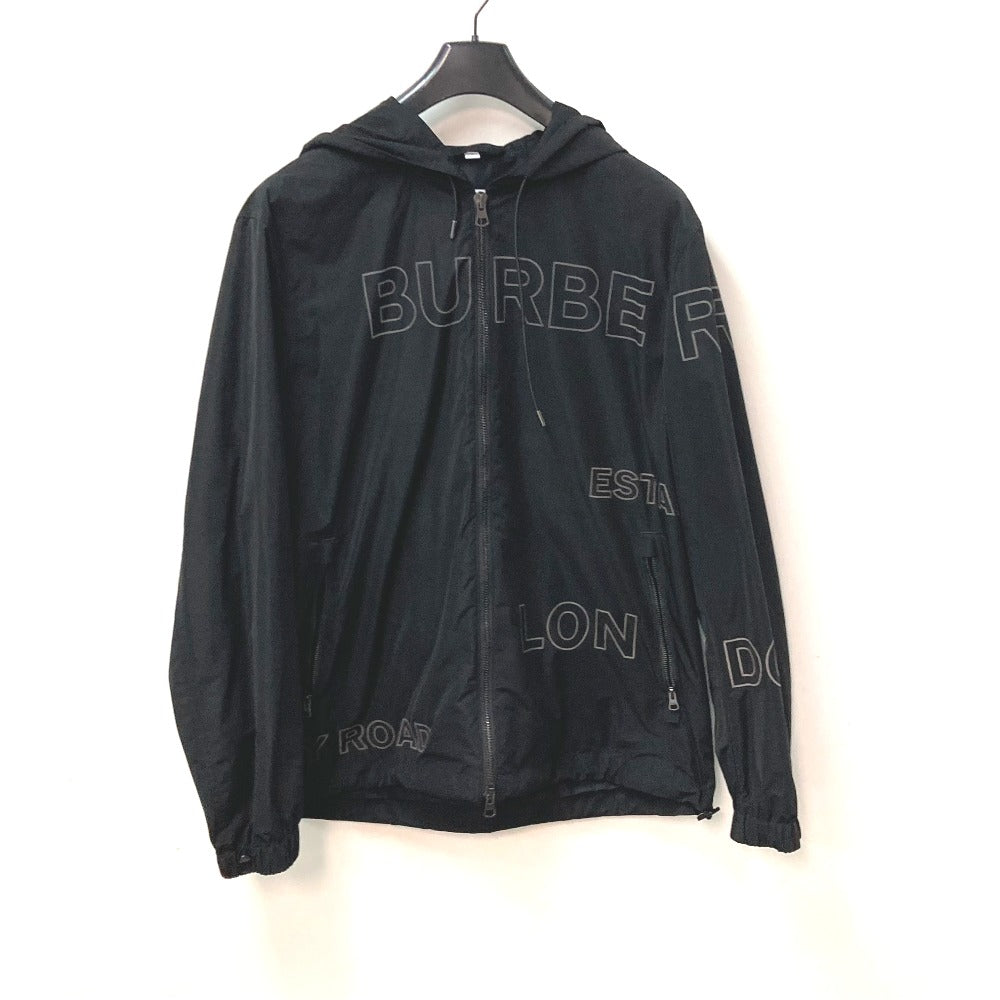 BURBERRY Jacket Nylon black Outer Apparel Long Sleeve Tops Check Inside hoodie logo mens ‚k