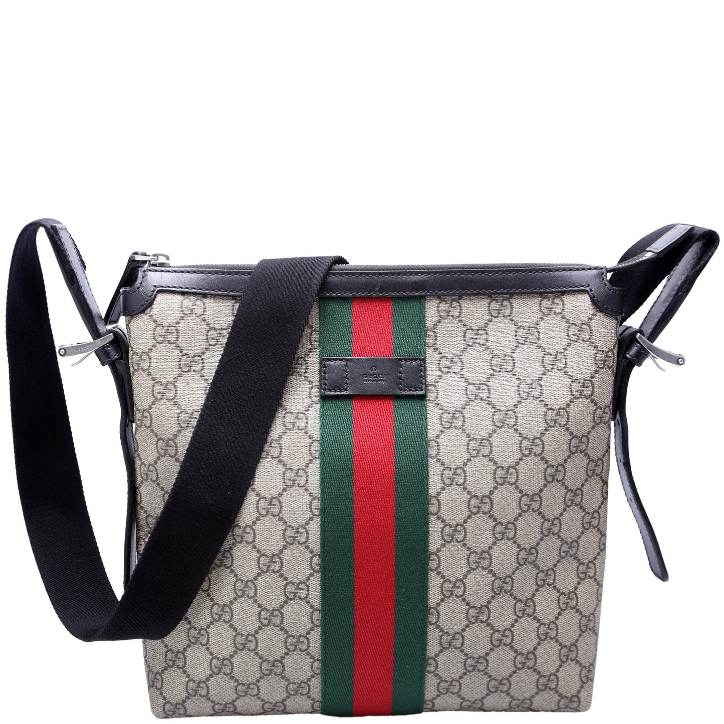 Gucci 387111 GG Supreme Web Messenger Bag